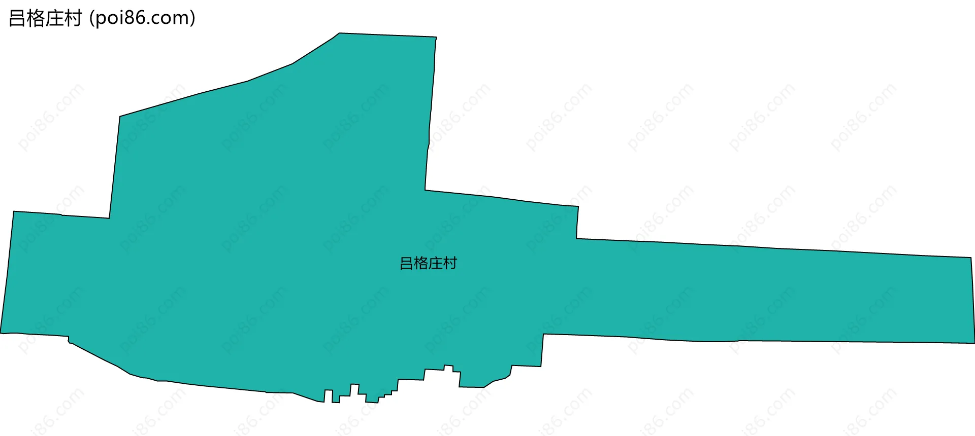 吕格庄村边界地图