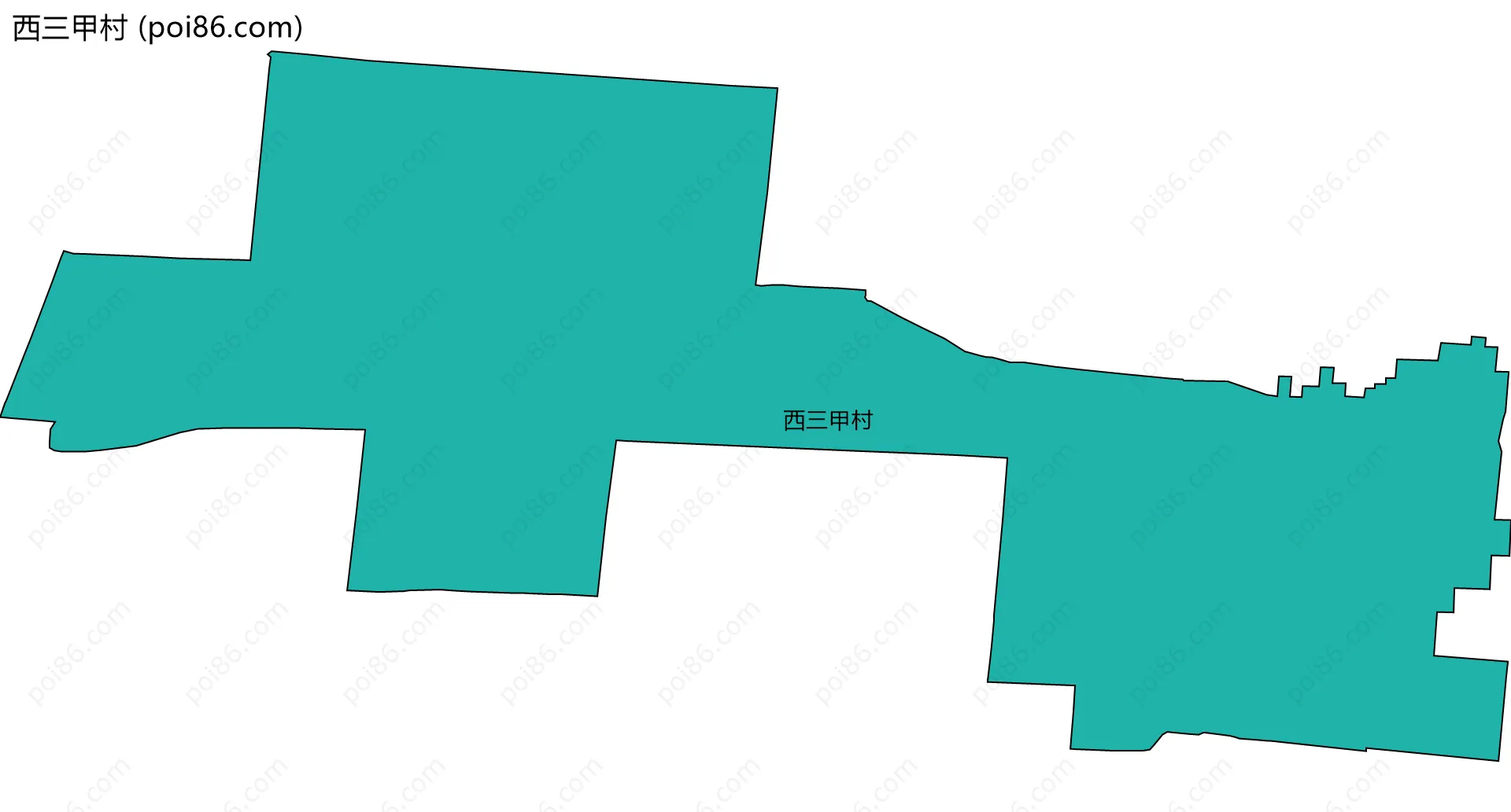 西三甲村边界地图