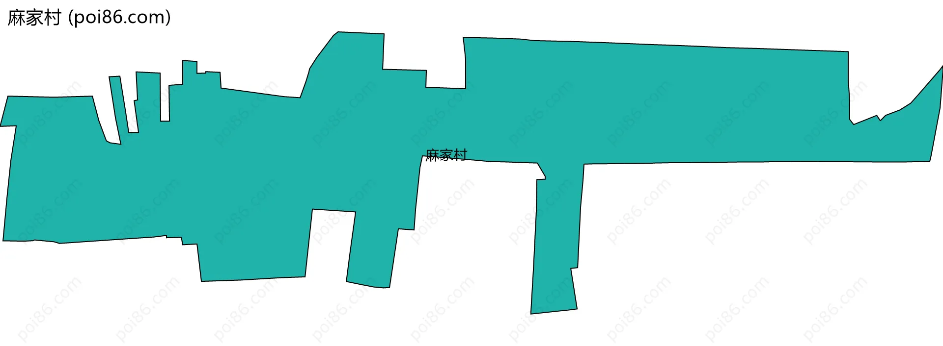 麻家村边界地图