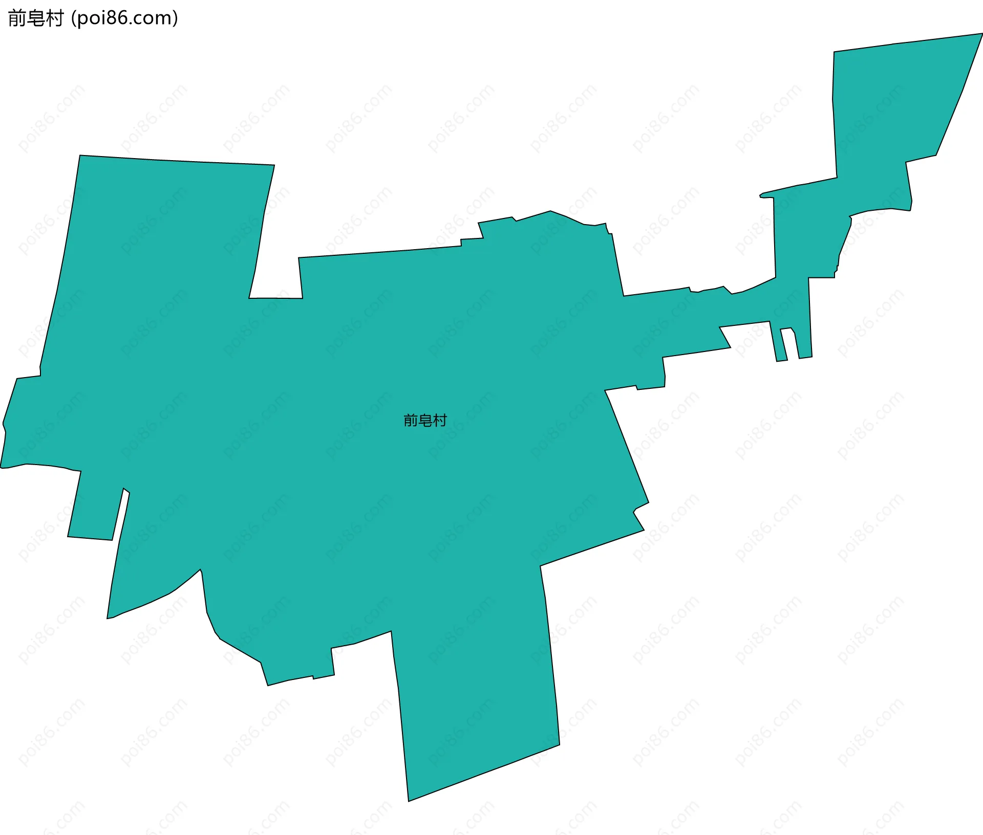 前皂村边界地图