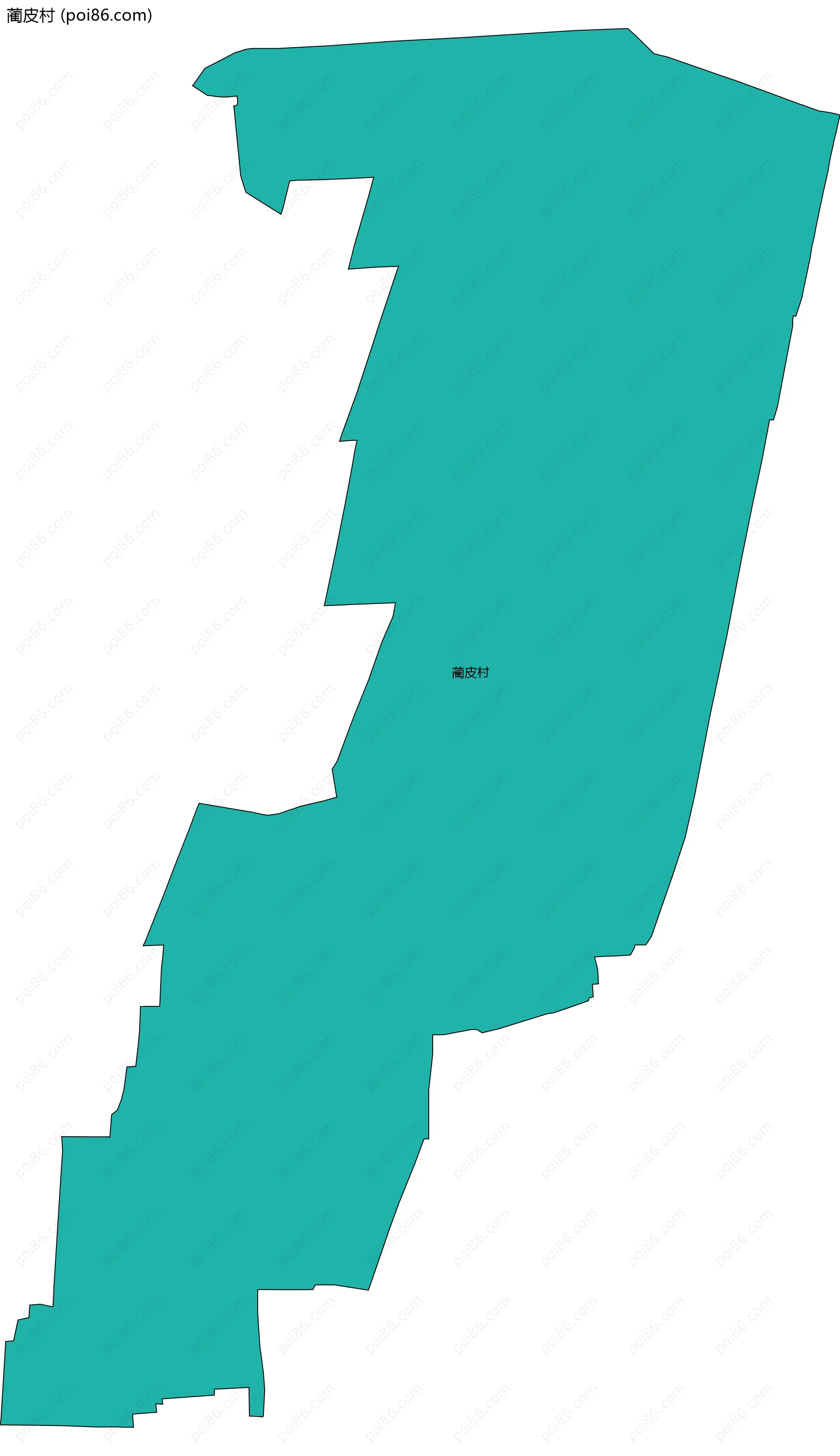 蔺皮村边界地图