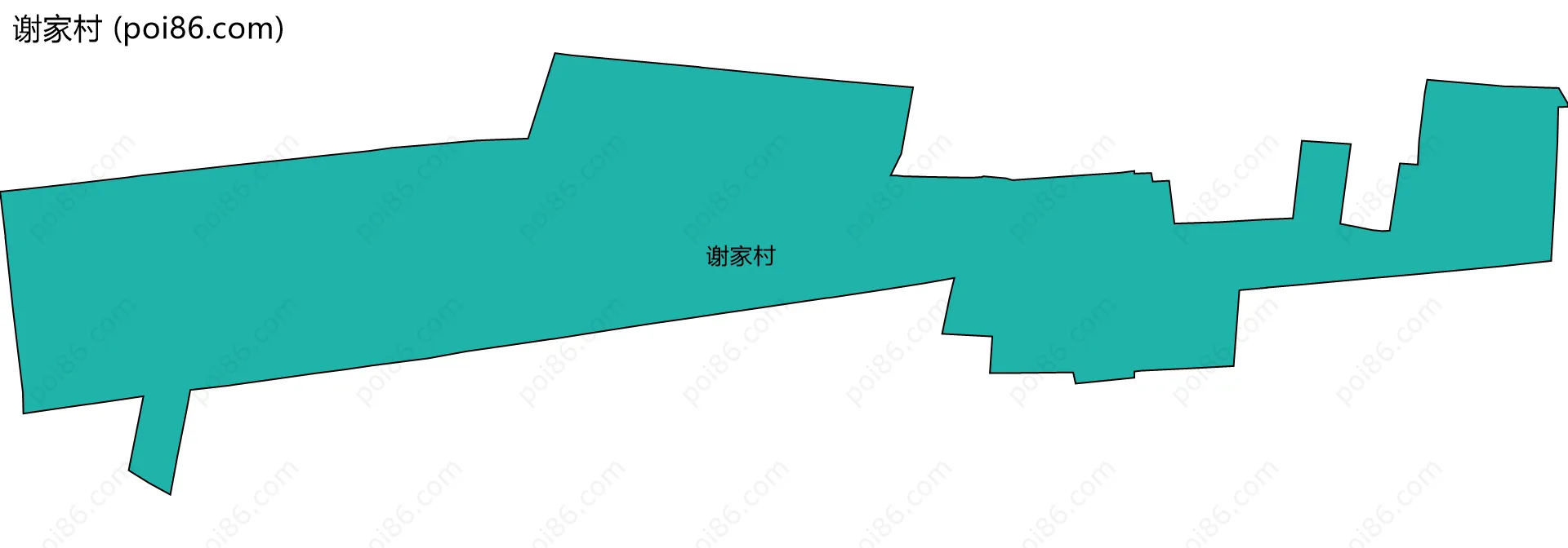 谢家村边界地图