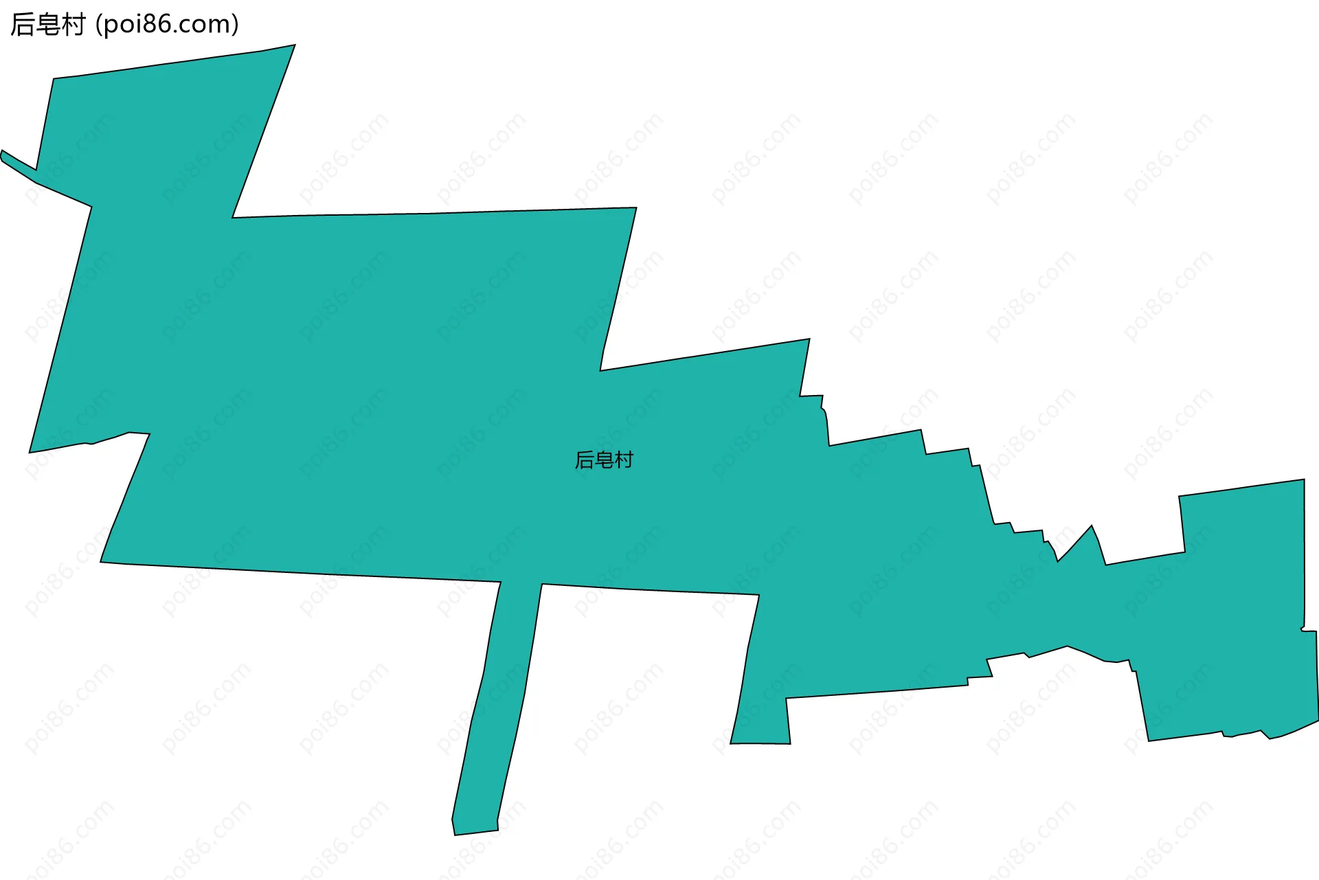 后皂村边界地图
