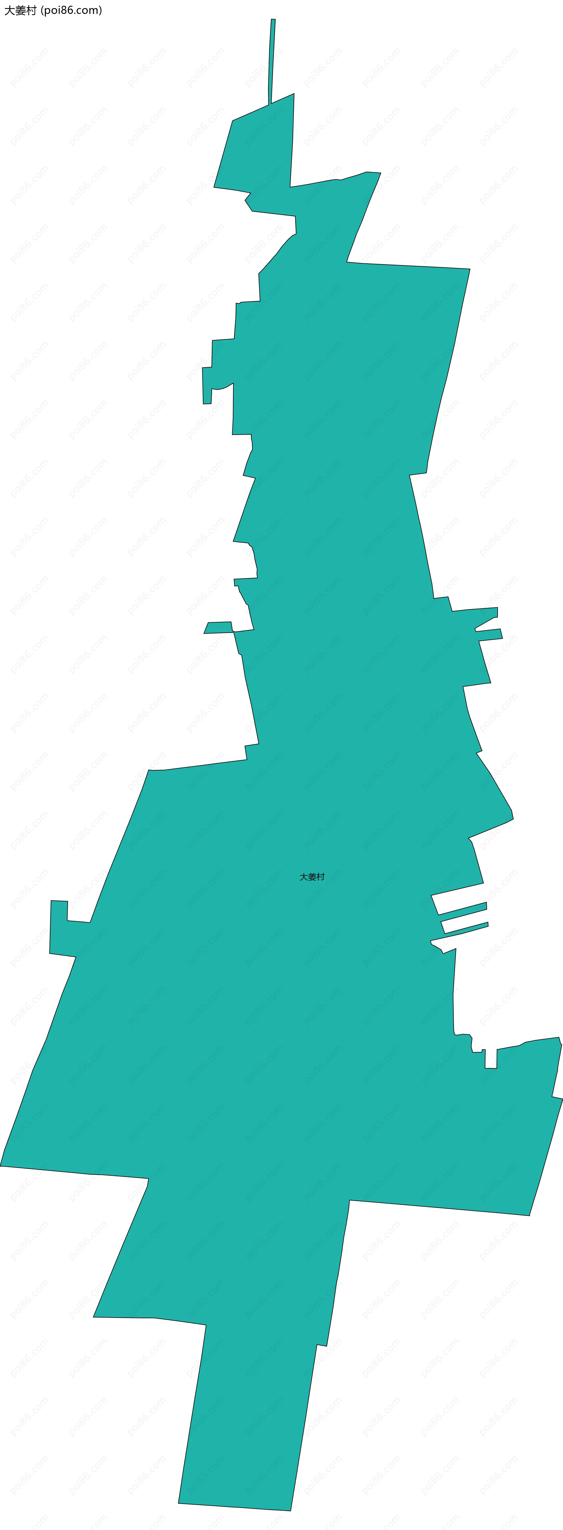 大姜村边界地图