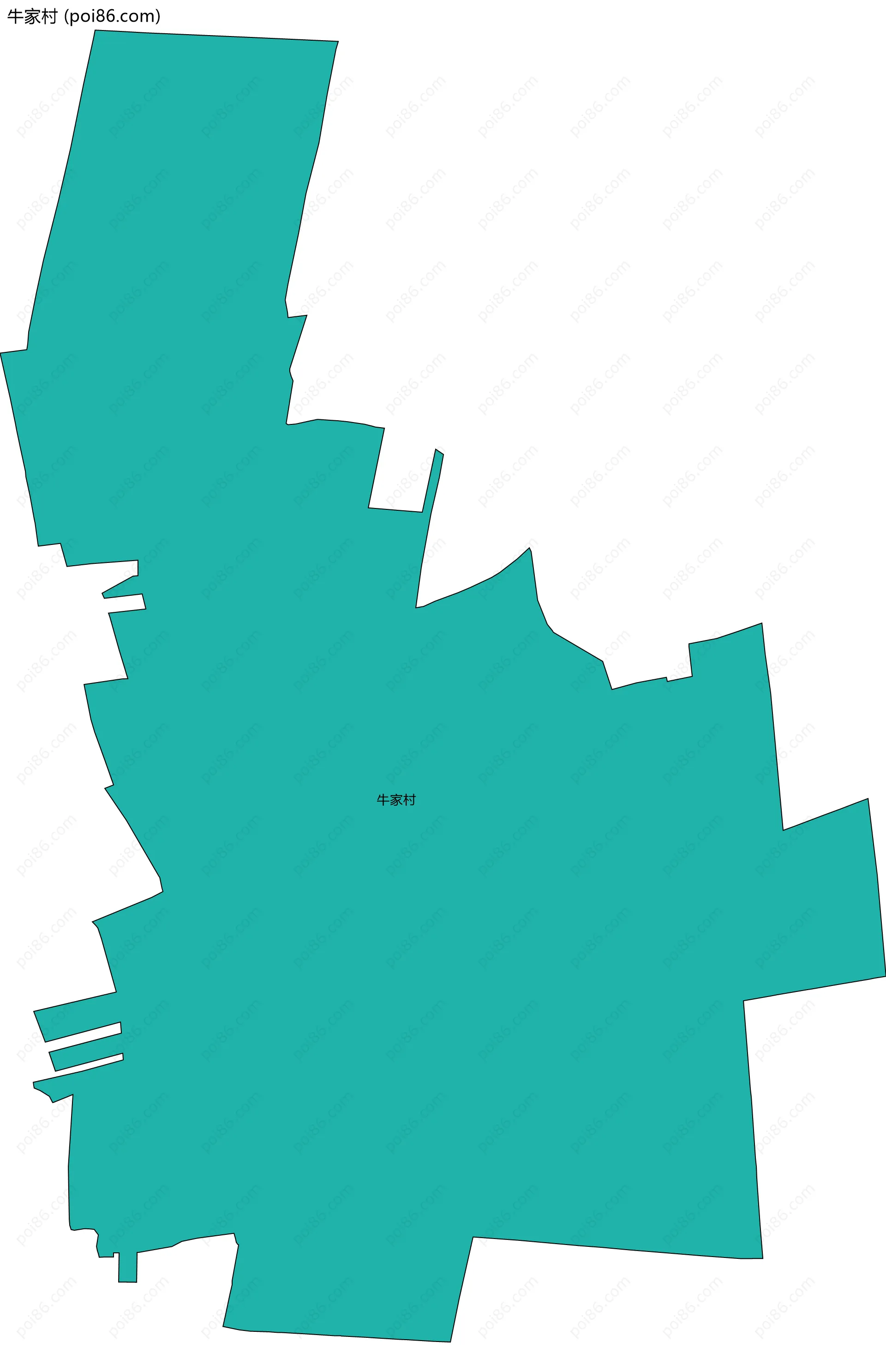 牛家村边界地图