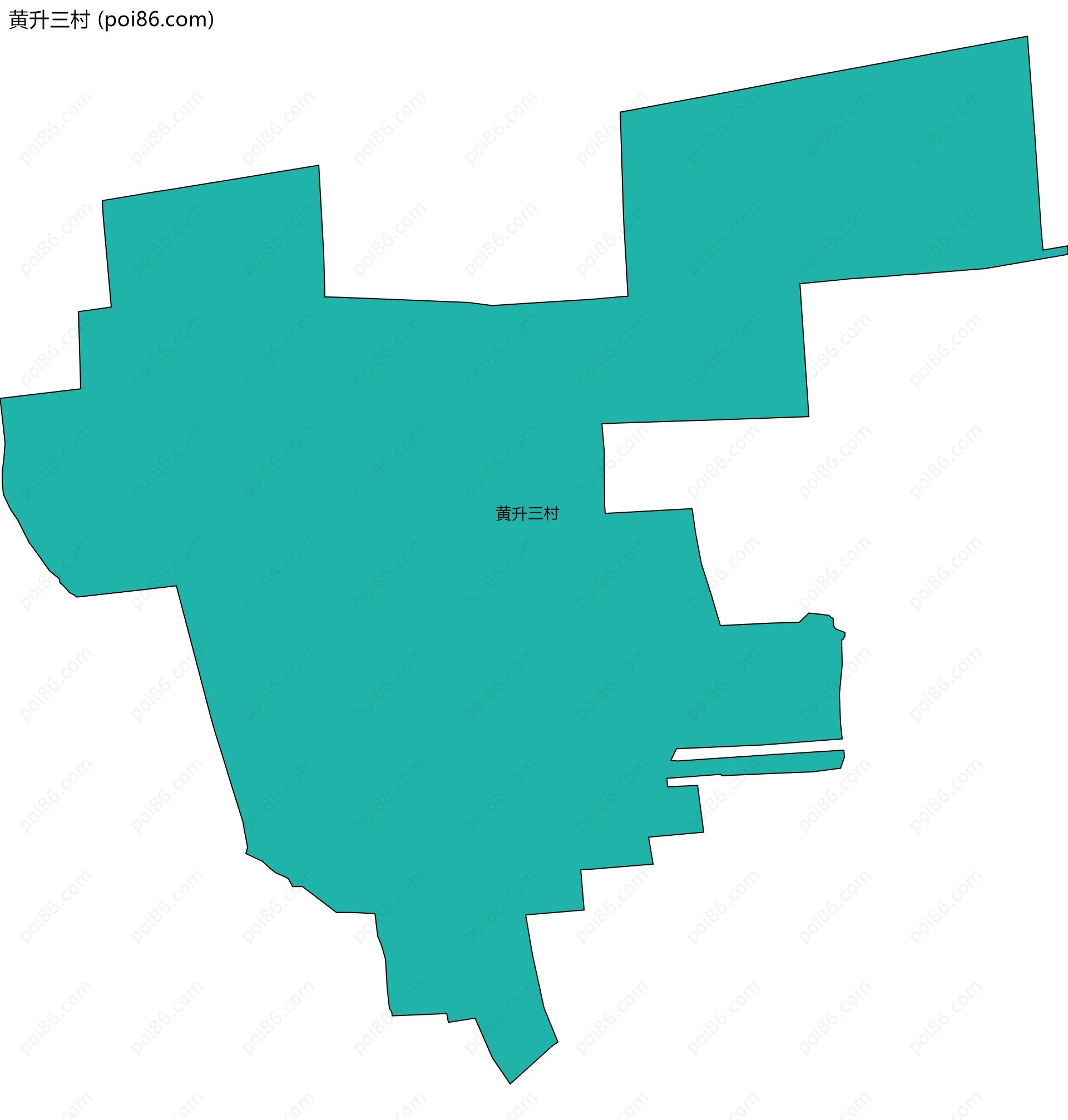 黄升三村边界地图
