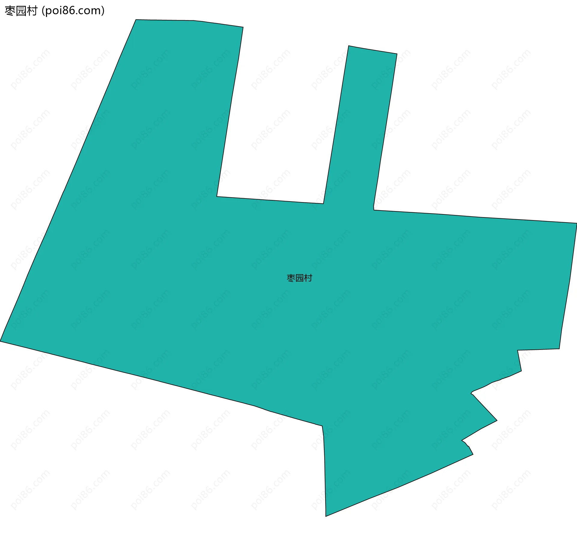 枣园村边界地图