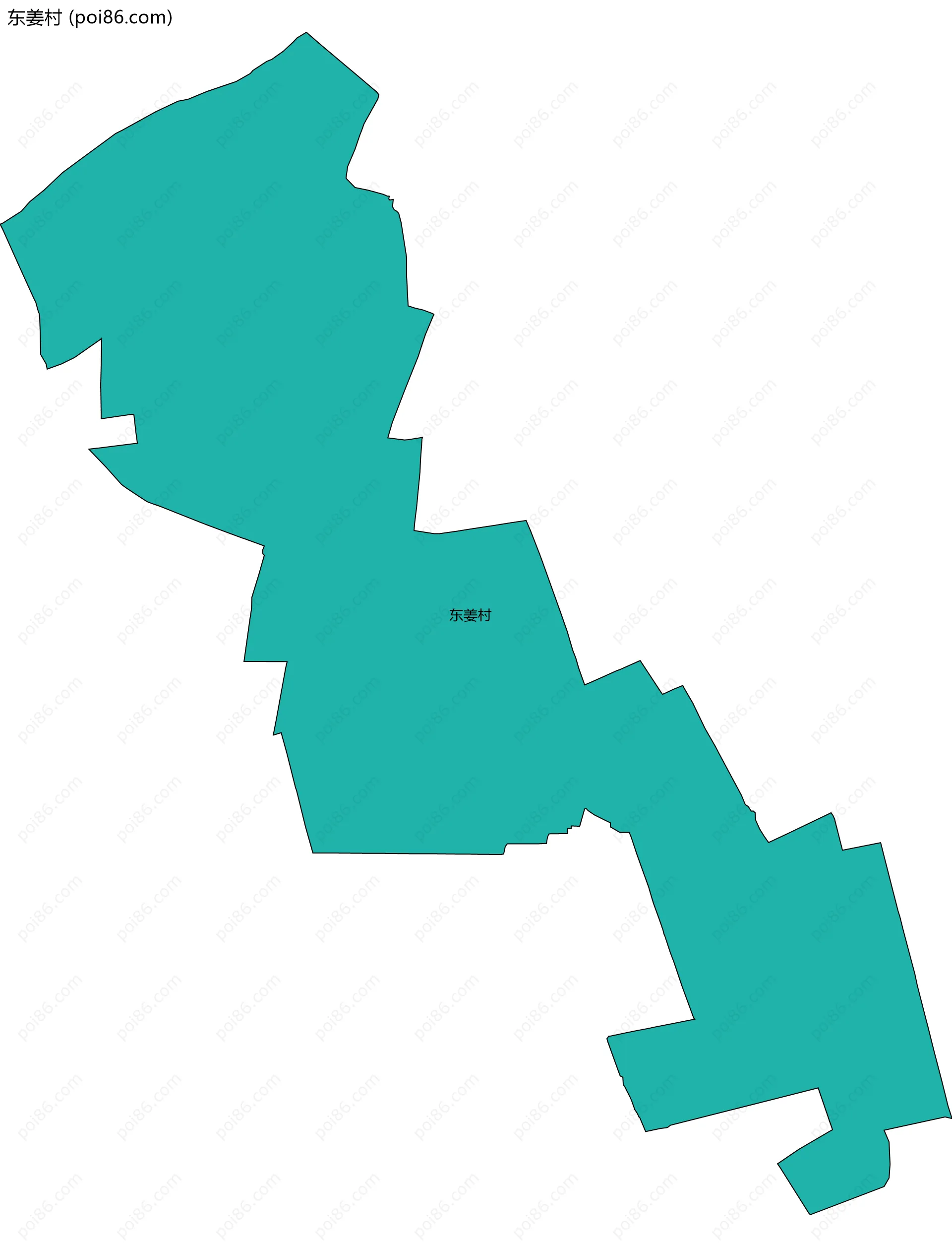 东姜村边界地图