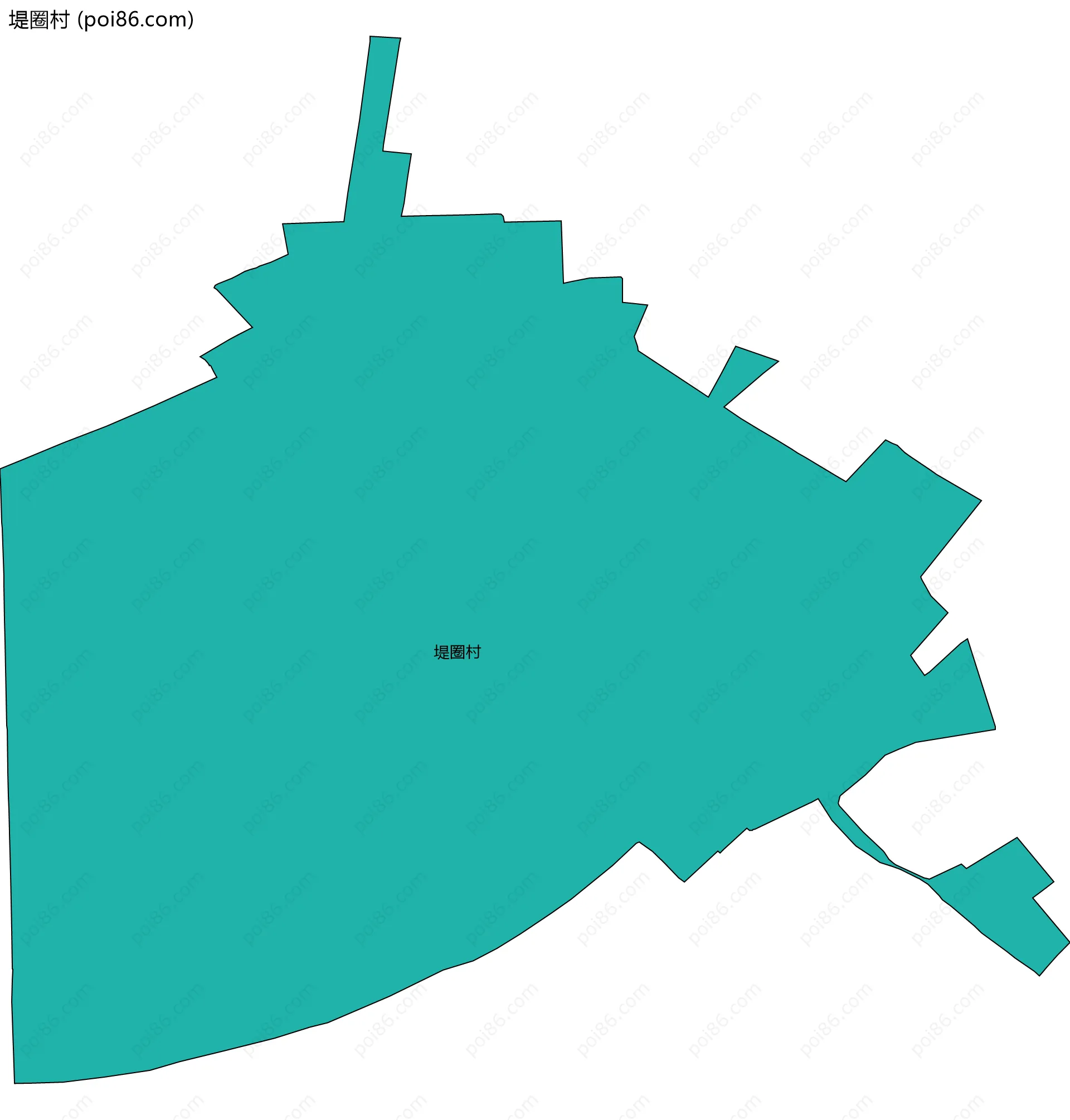 堤圈村边界地图