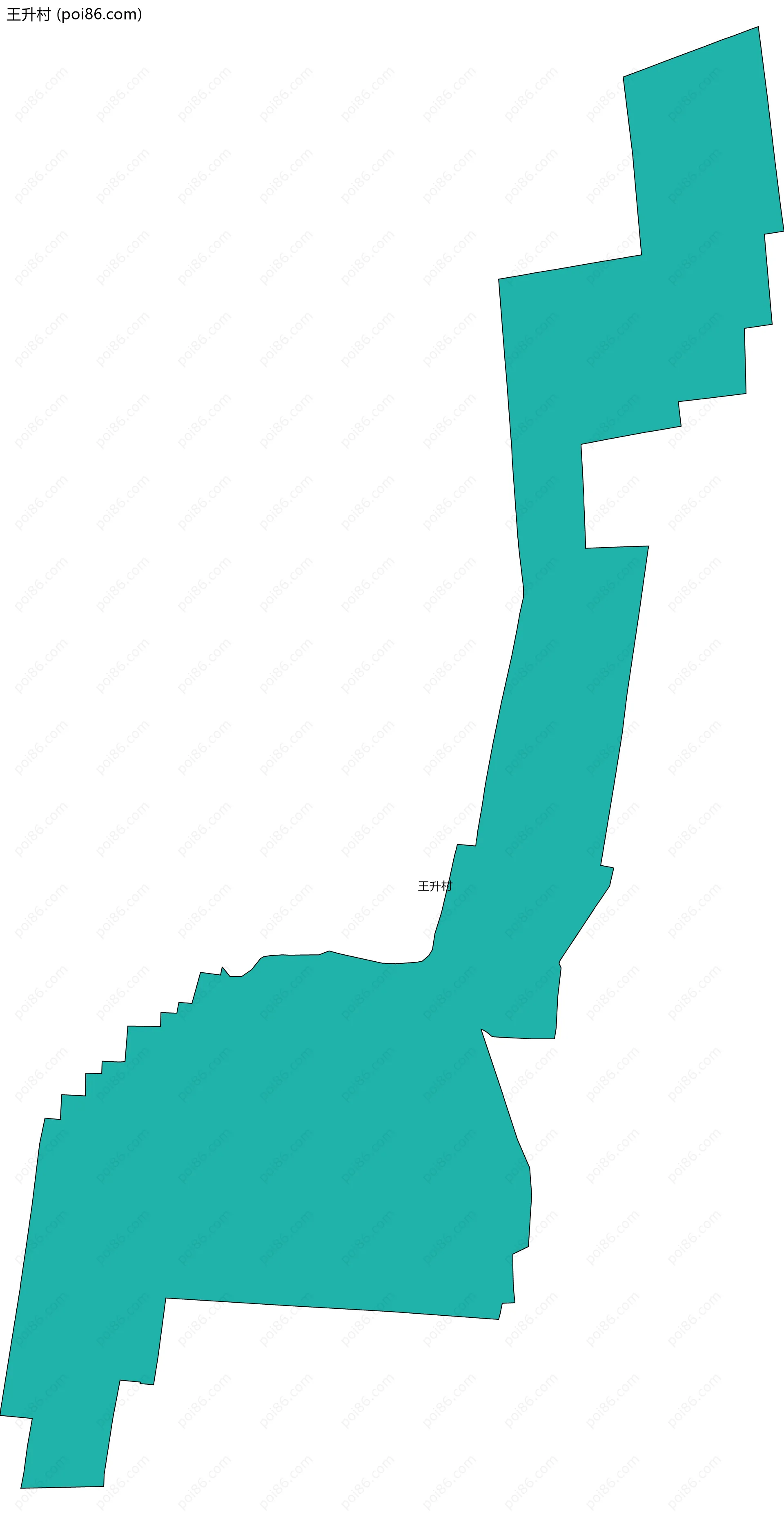 王升村边界地图