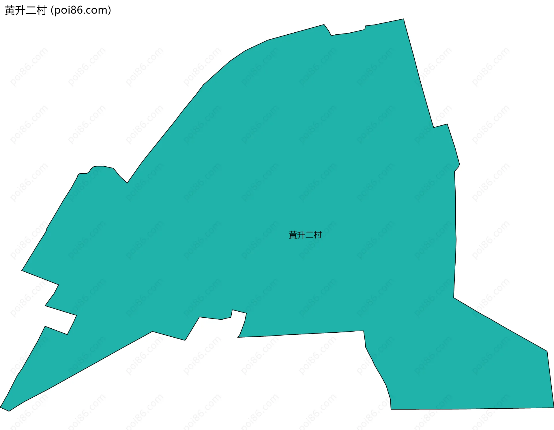 黄升二村边界地图