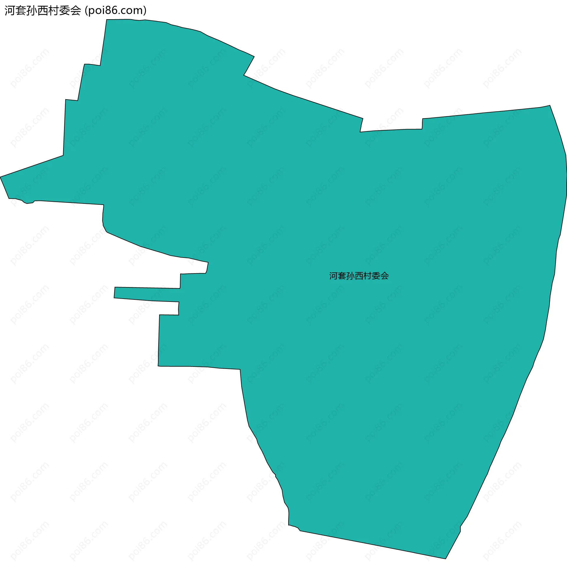河套孙西村委会边界地图