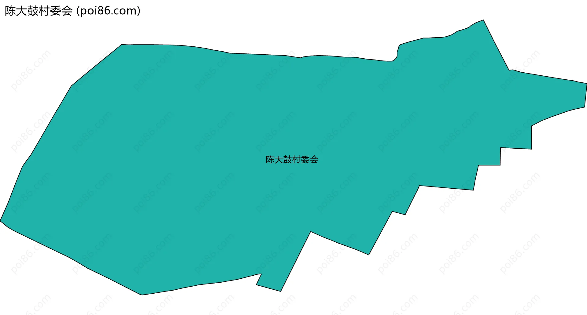 陈大鼓村委会边界地图