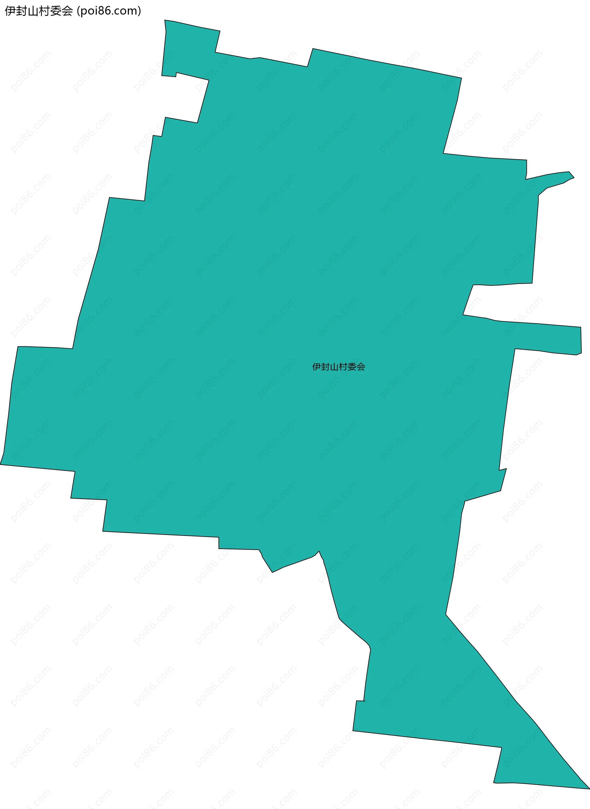 伊封山村委会边界地图