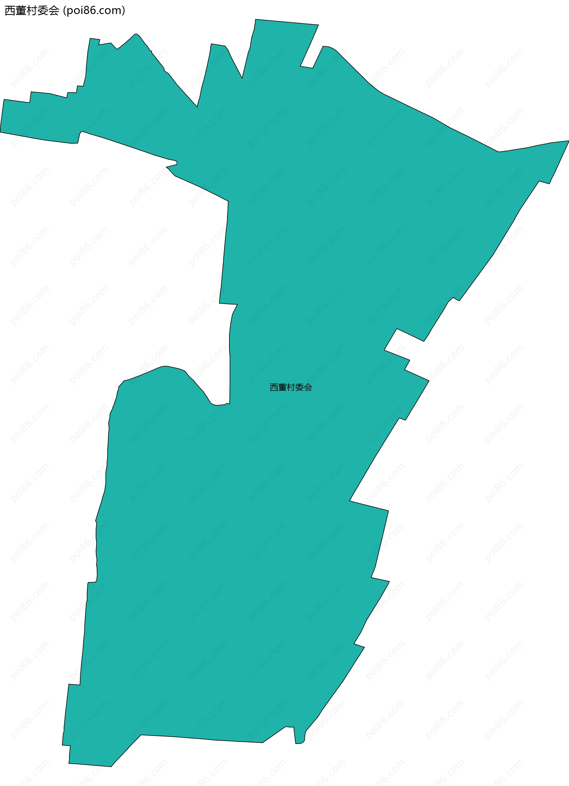 西董村委会边界地图