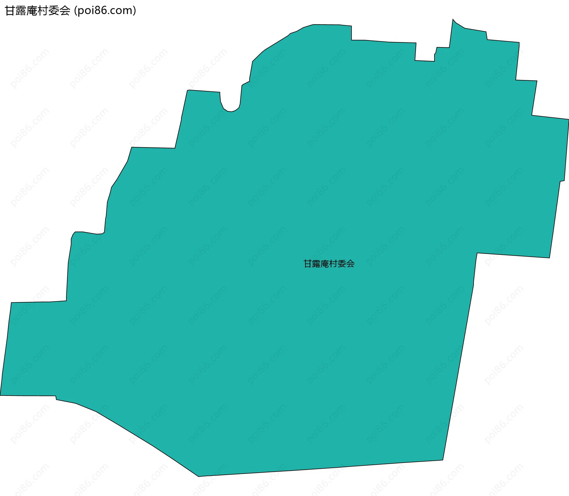 甘露庵村委会边界地图