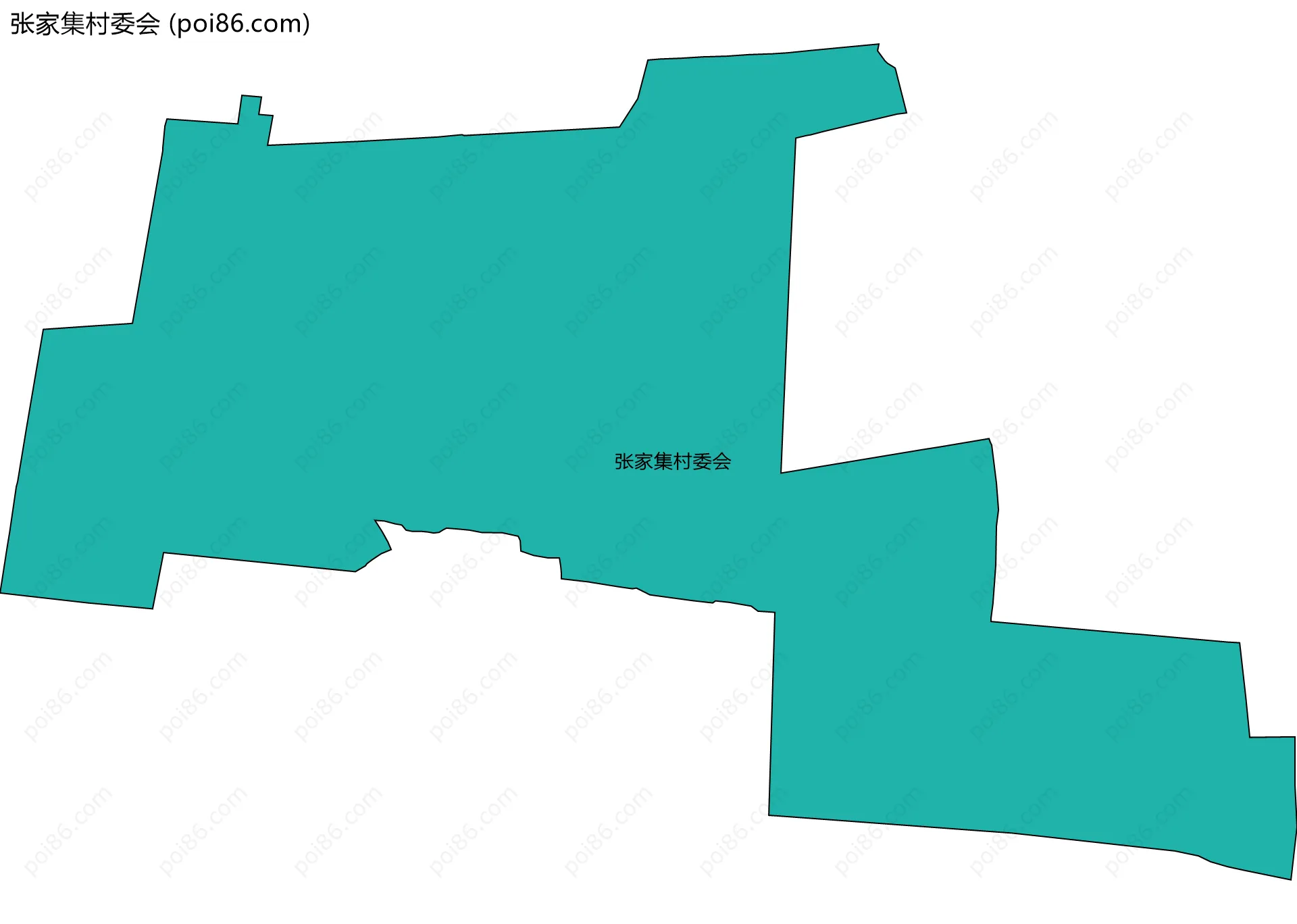 张家集村委会边界地图