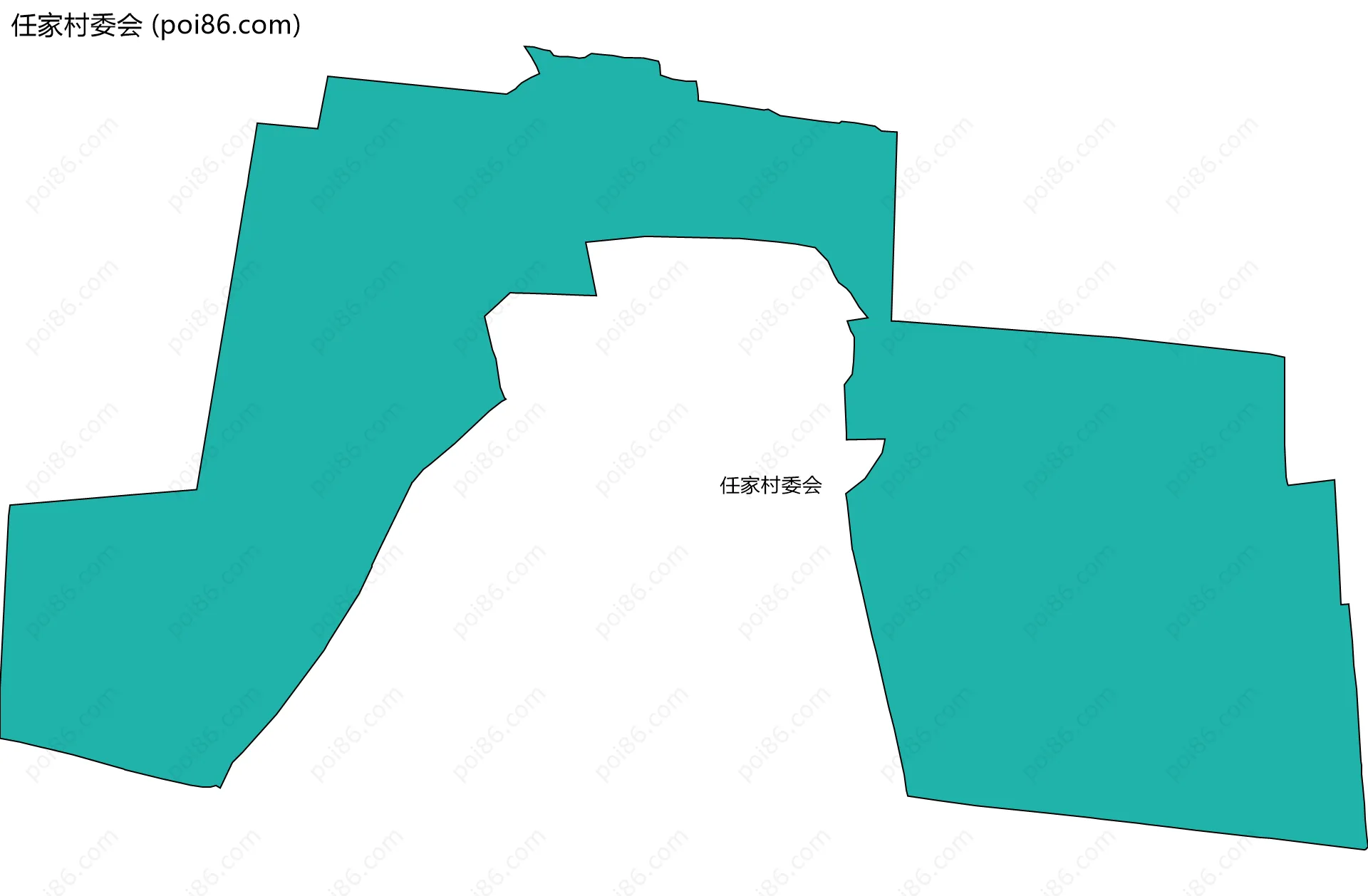 任家村委会边界地图