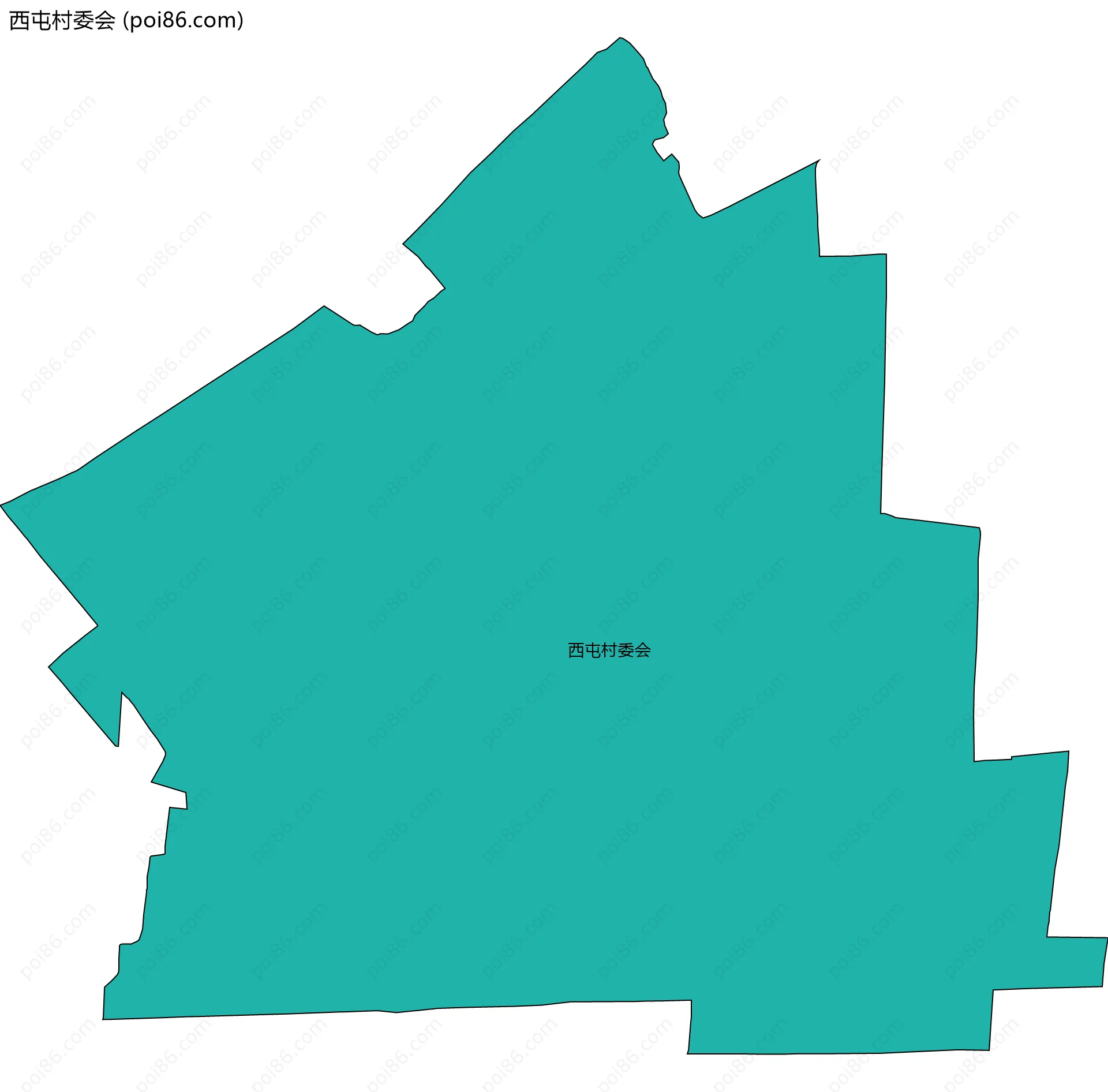 西屯村委会边界地图