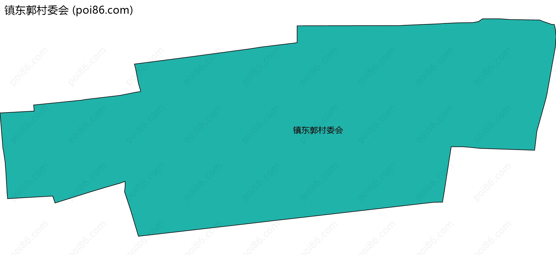 镇东郭村委会边界地图