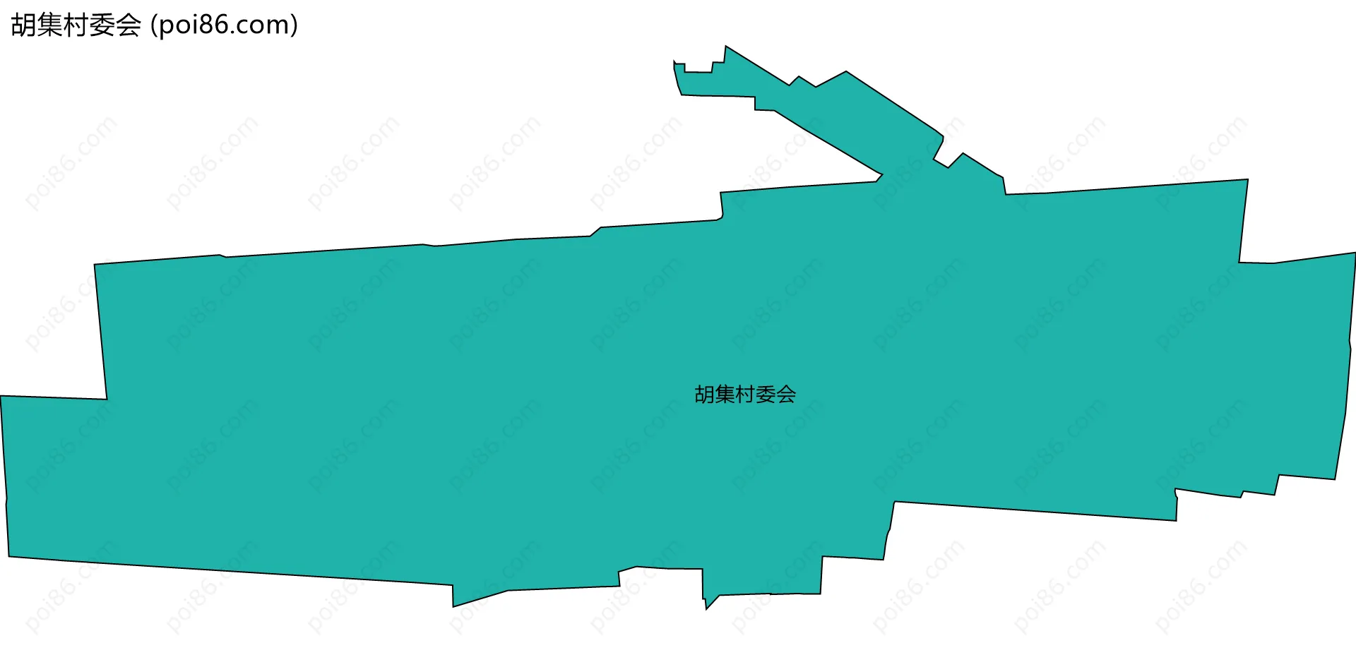 胡集村委会边界地图