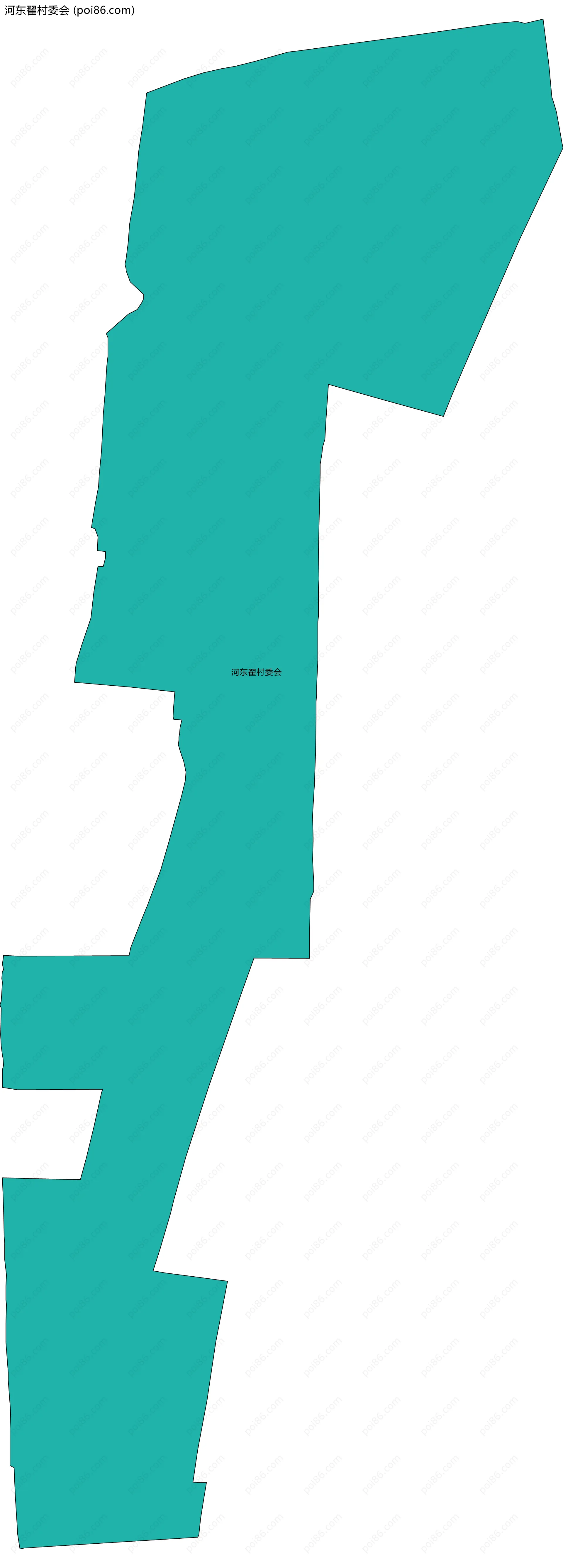 河东翟村委会边界地图