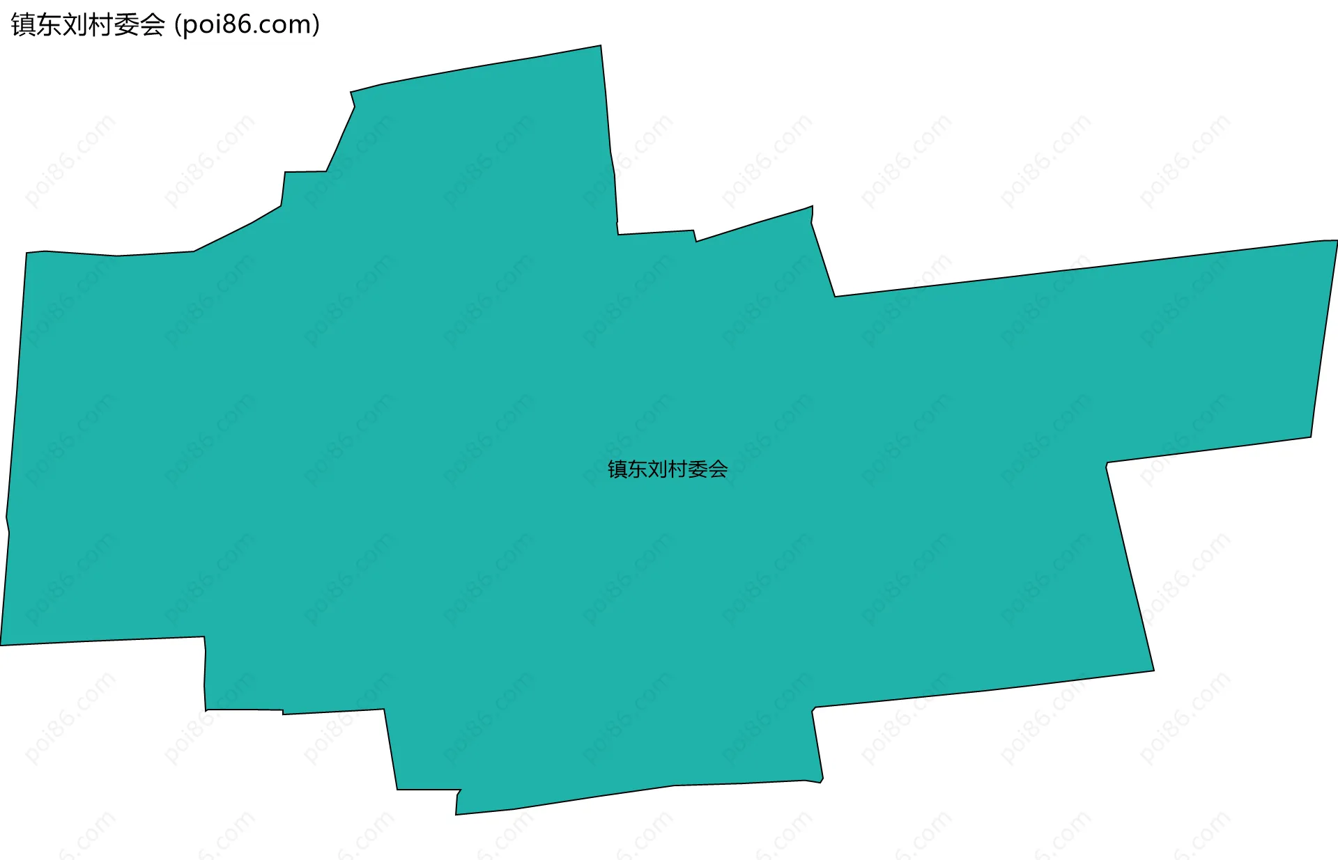 镇东刘村委会边界地图