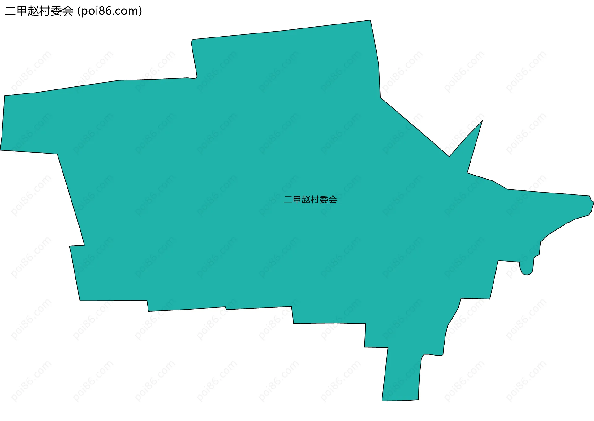 二甲赵村委会边界地图