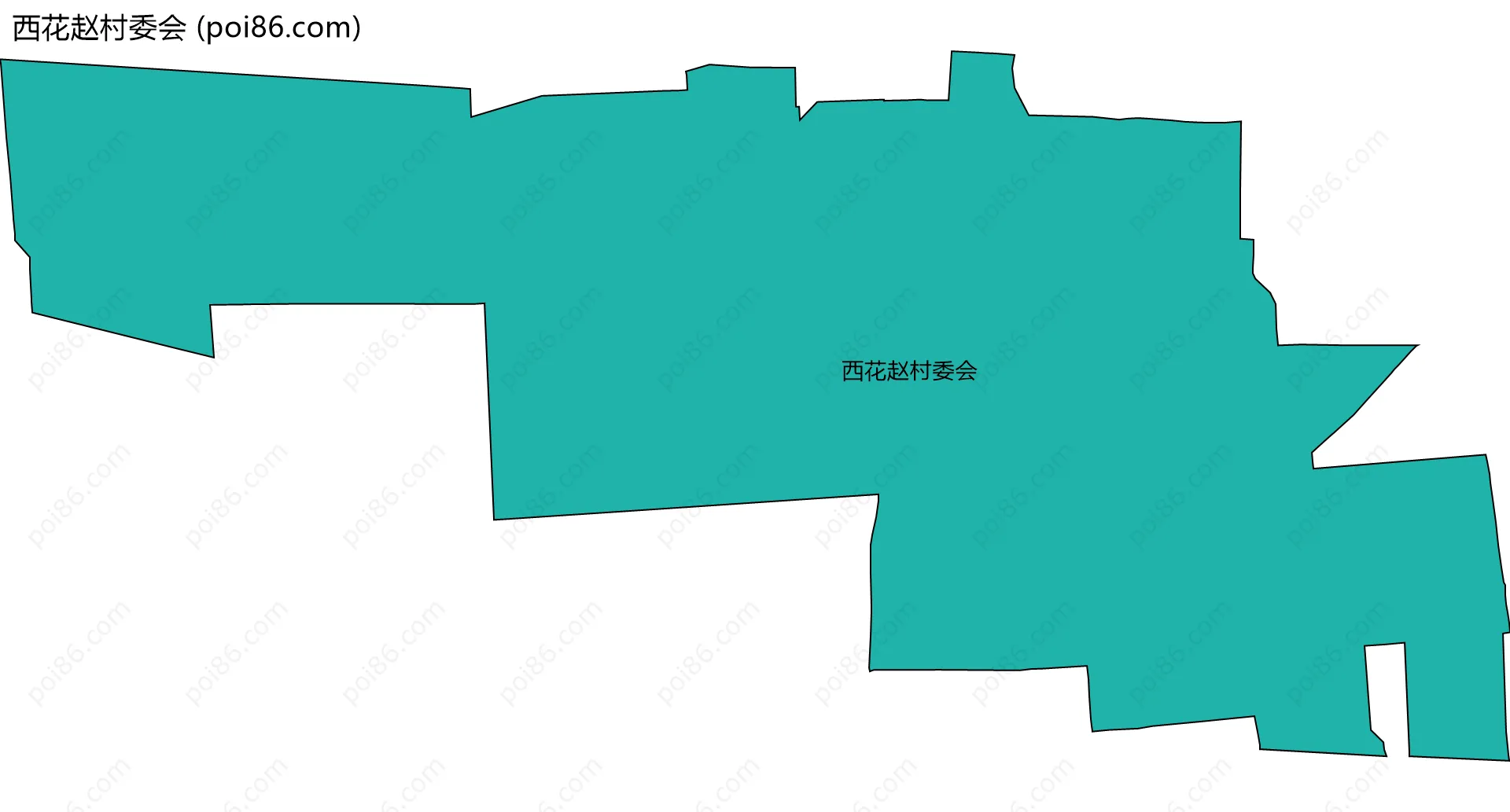 西花赵村委会边界地图