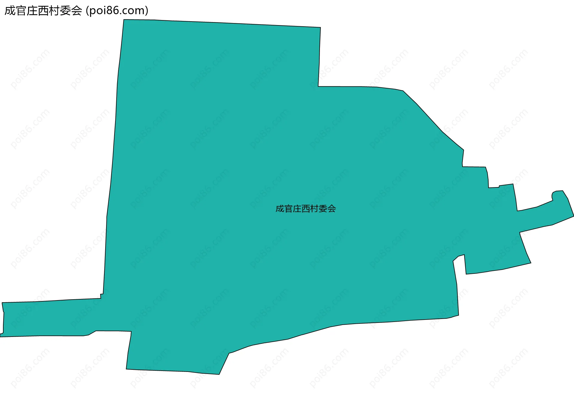 成官庄西村委会边界地图