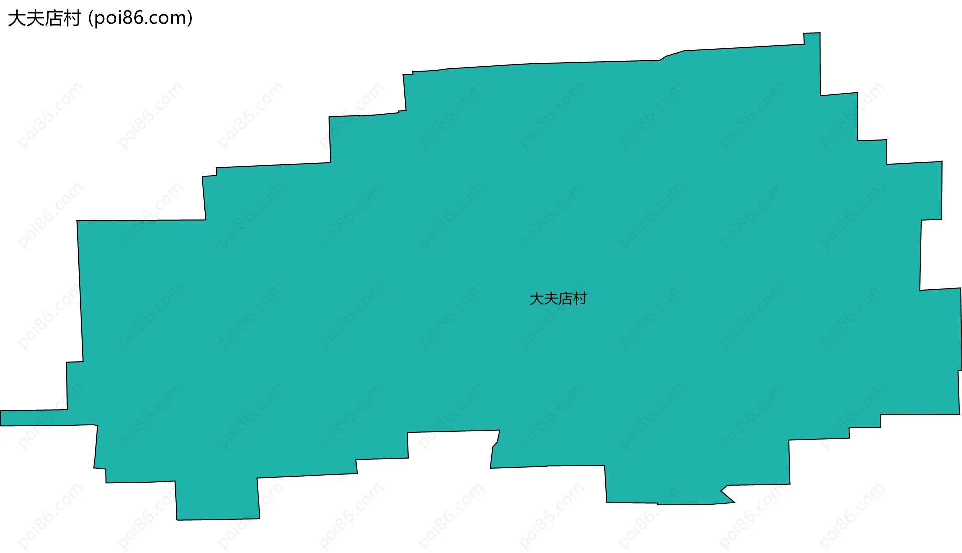 大夫店村边界地图