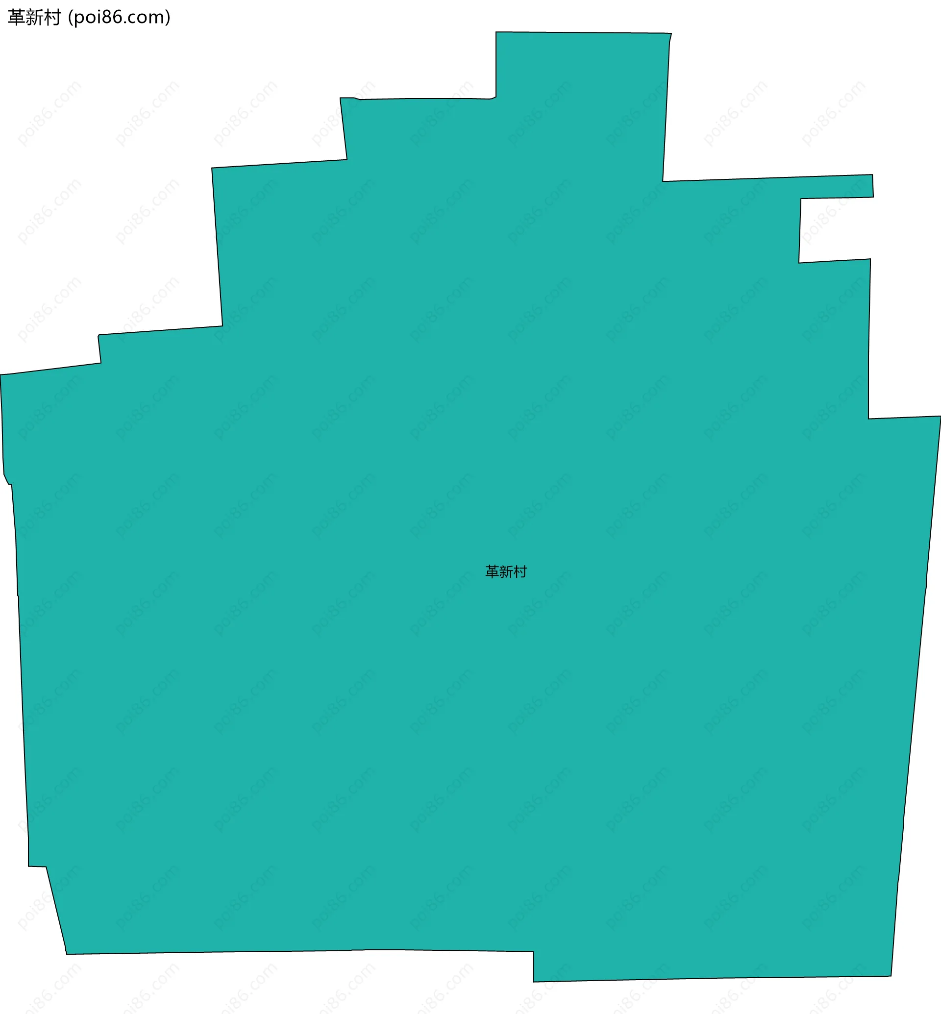 革新村边界地图