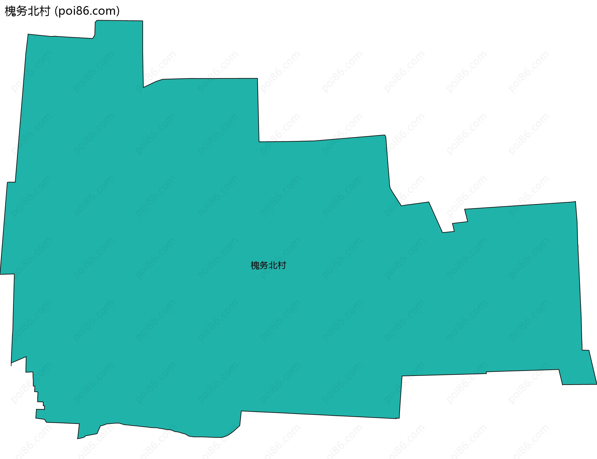 槐务北村边界地图