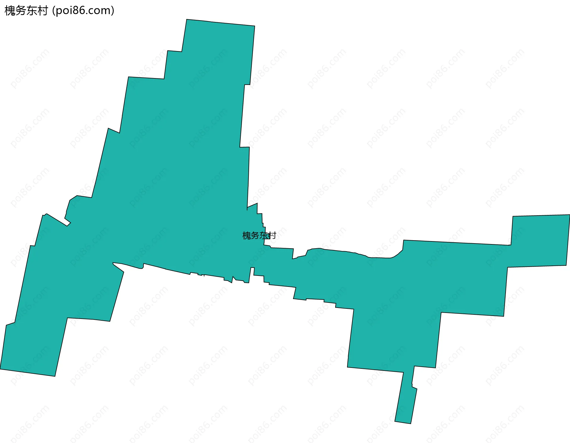 槐务东村边界地图
