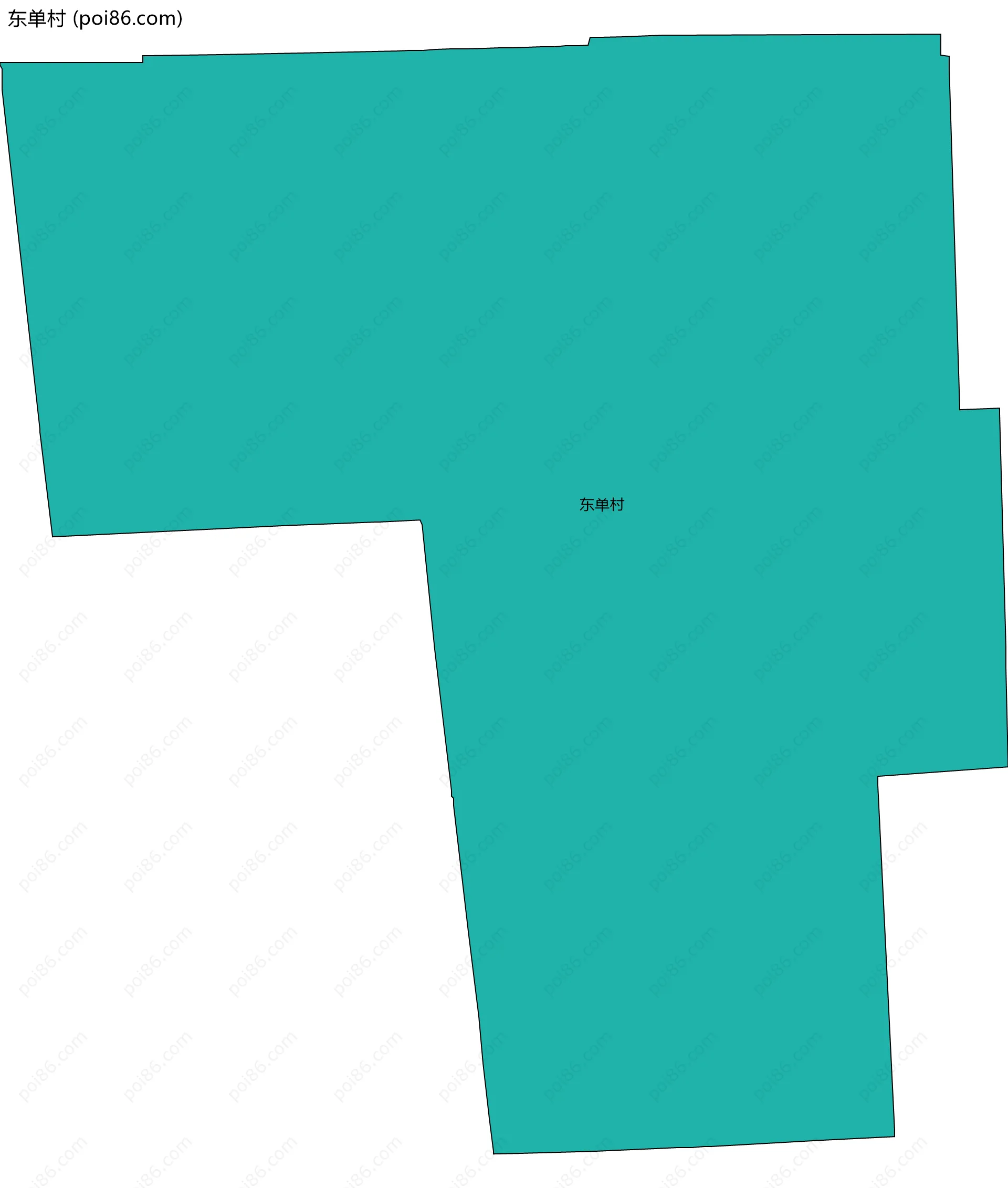 东单村边界地图