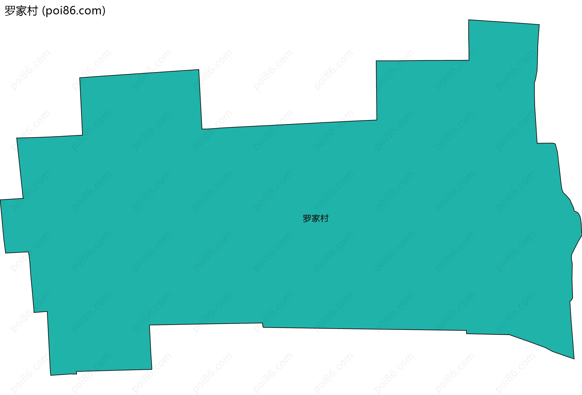 罗家村边界地图