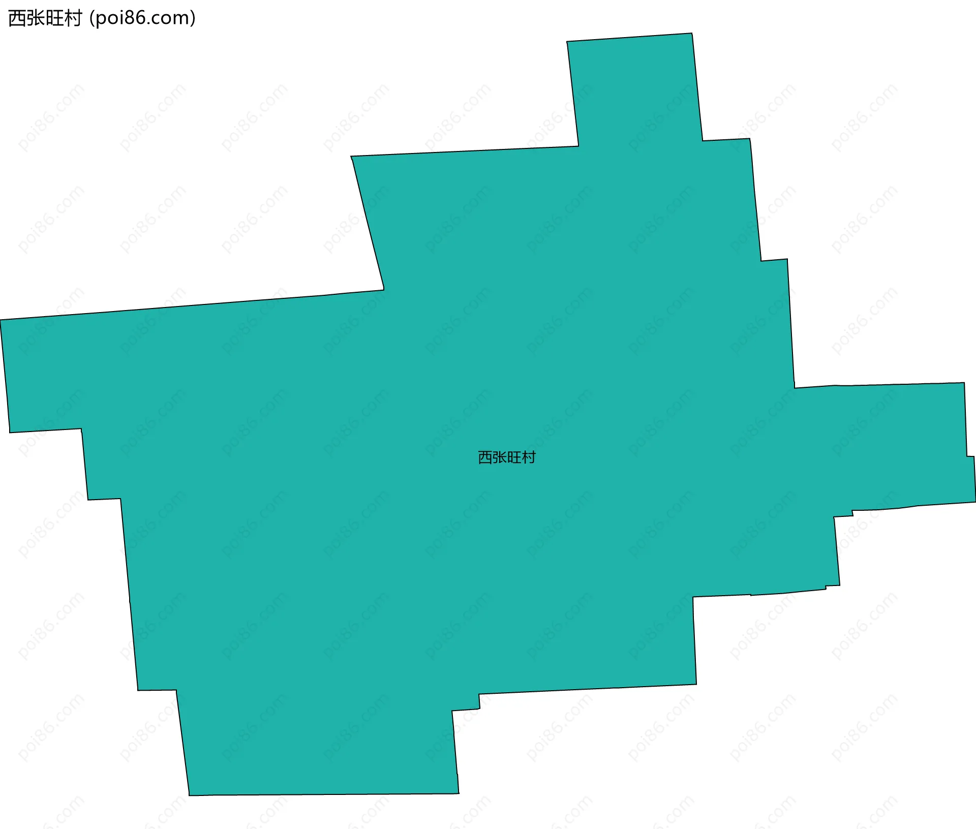西张旺村边界地图