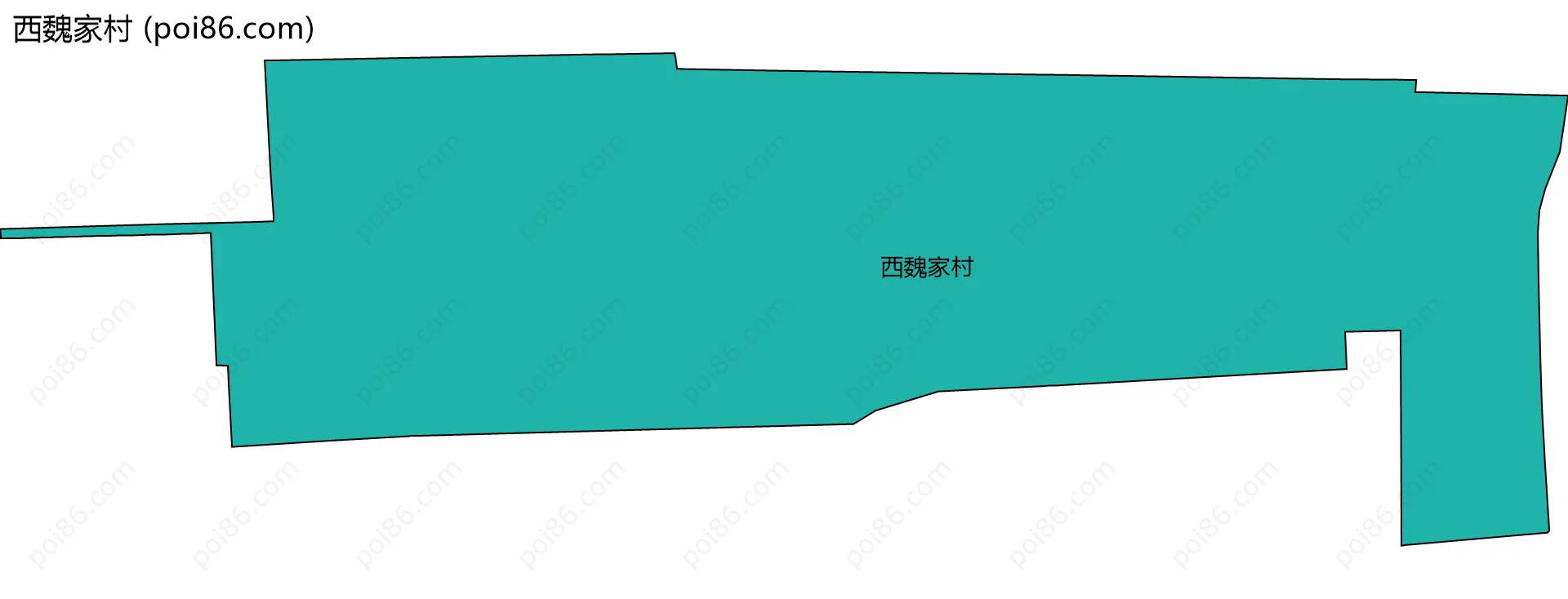 西魏家村边界地图