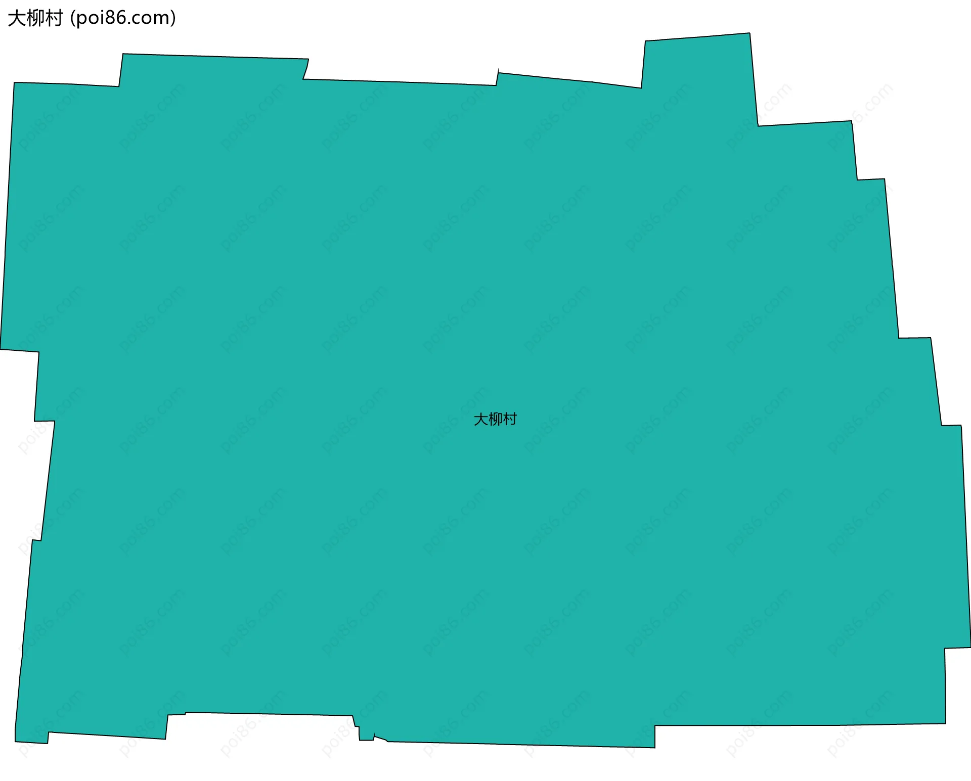 大柳村边界地图