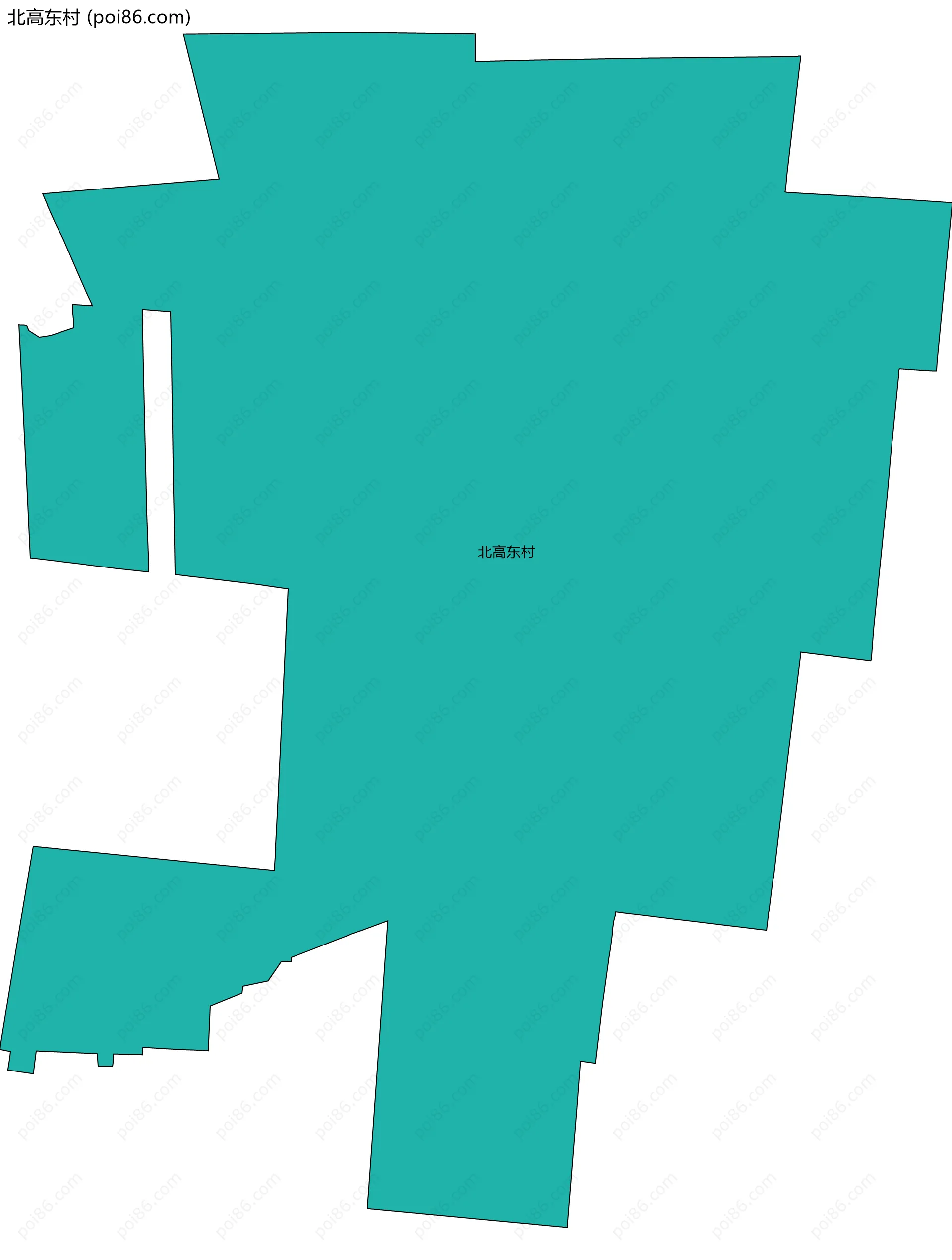 北高东村边界地图