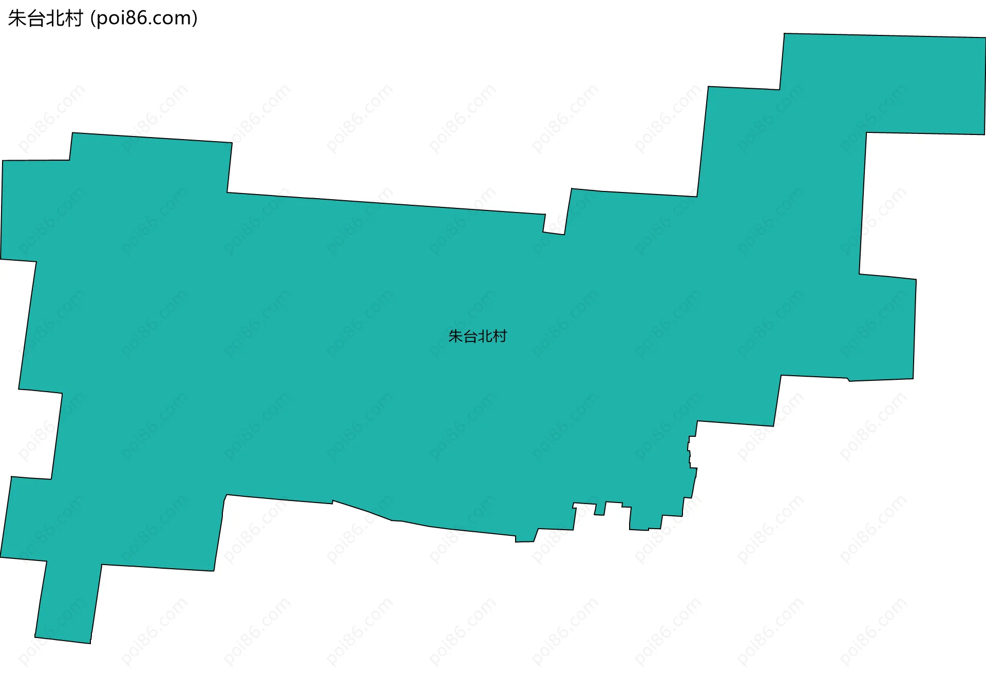 朱台北村边界地图