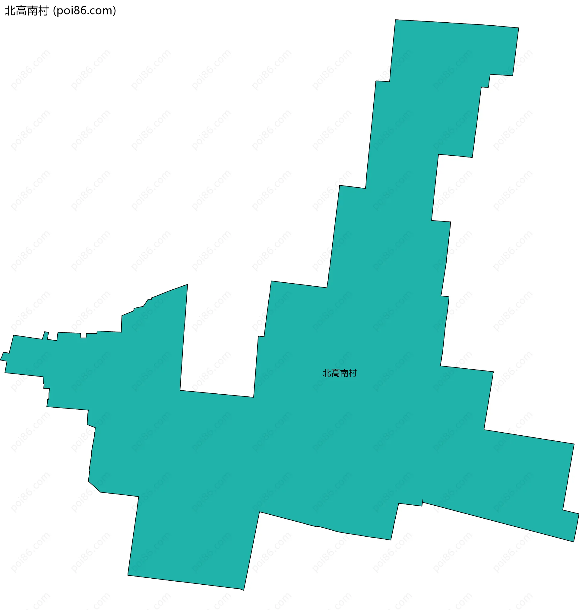 北高南村边界地图