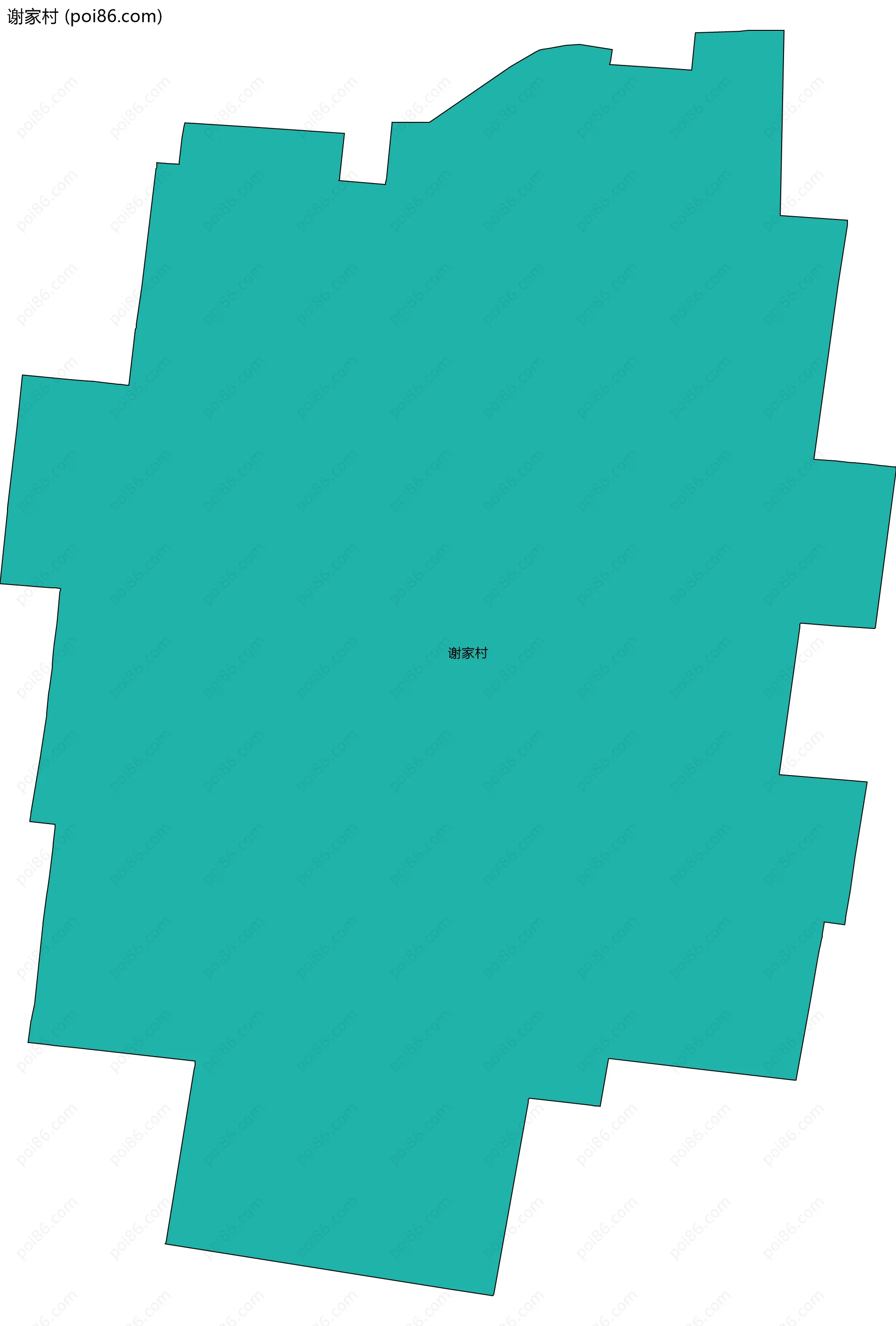 谢家村边界地图