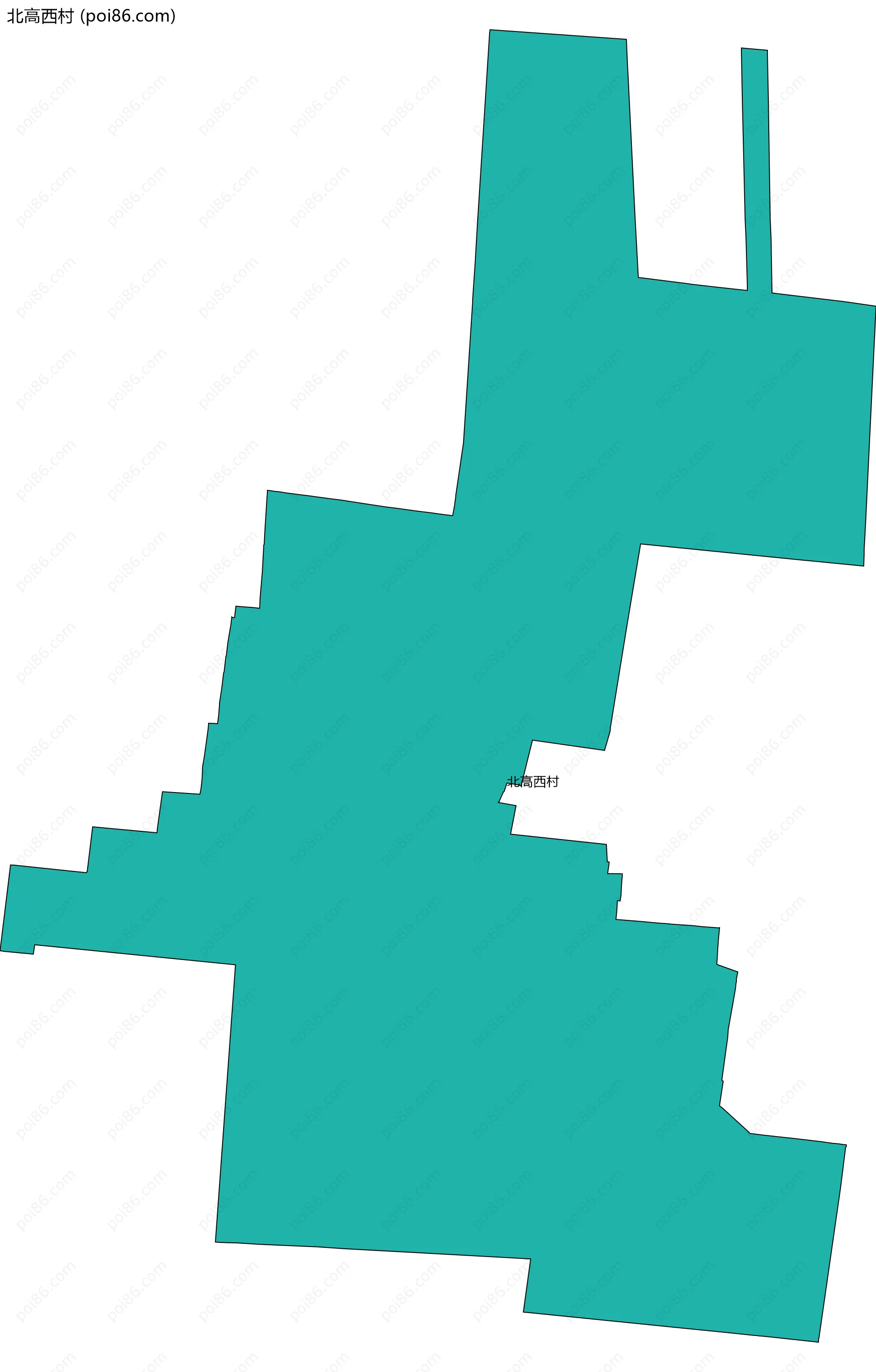 北高西村边界地图