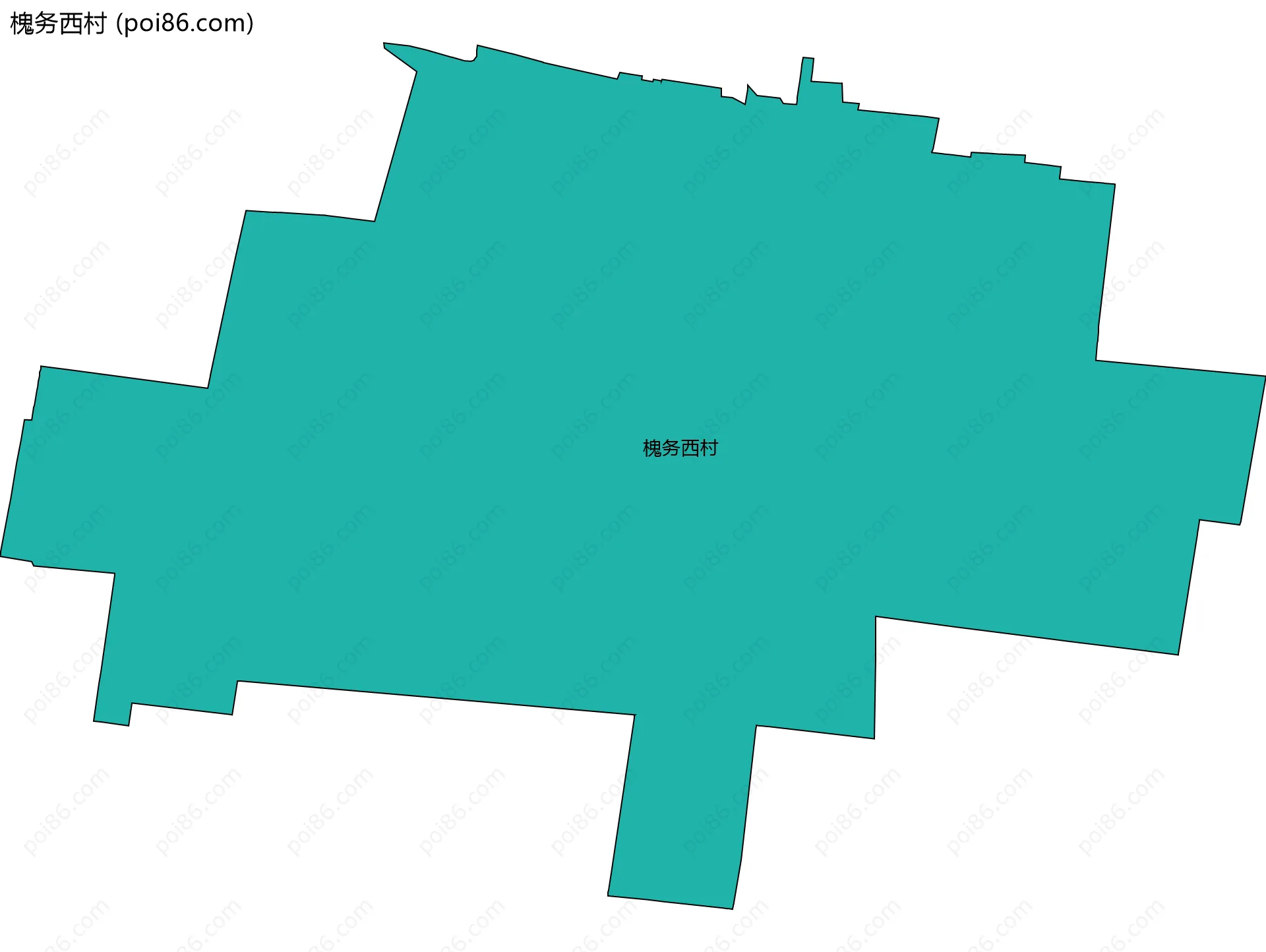 槐务西村边界地图