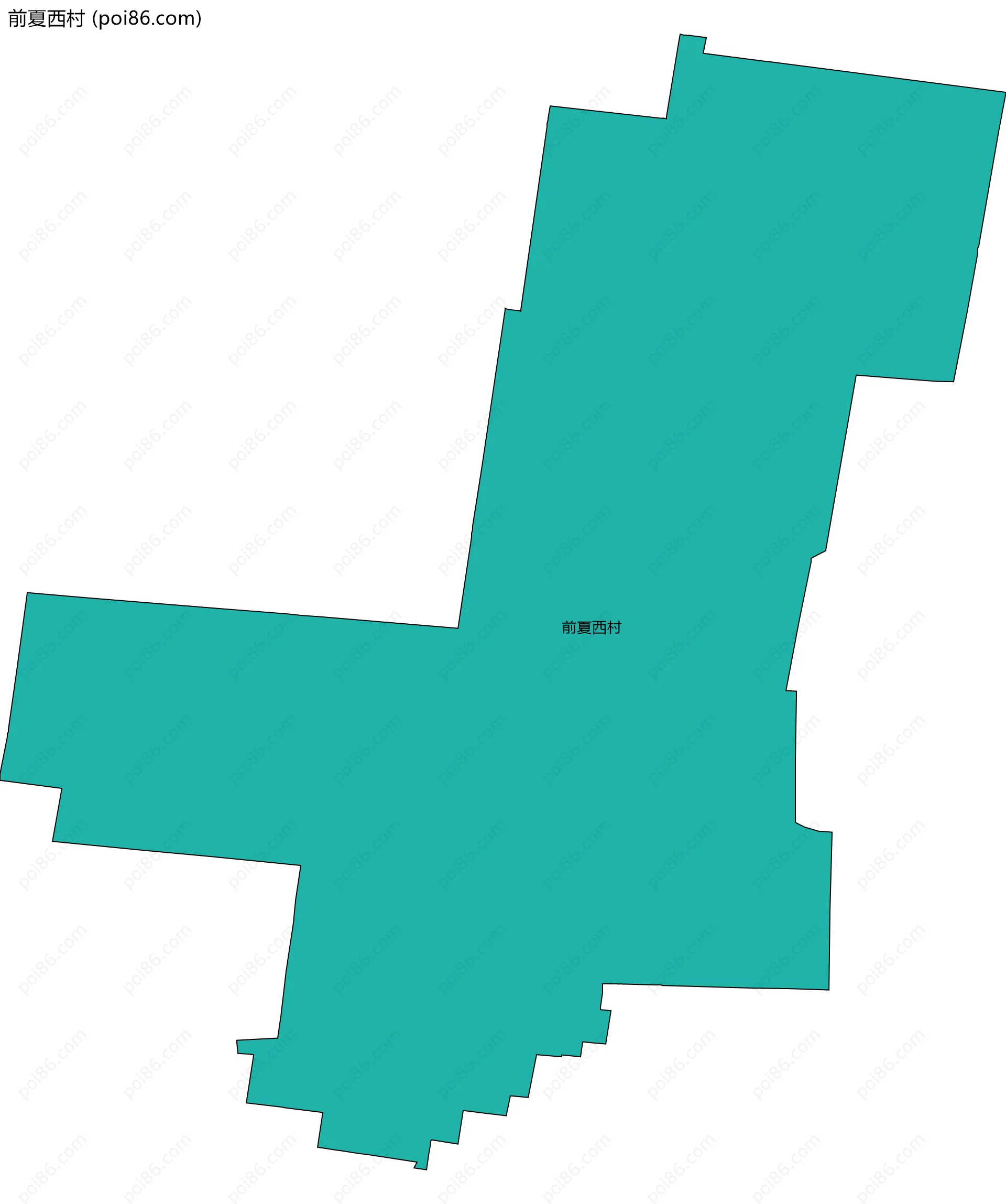 前夏西村边界地图