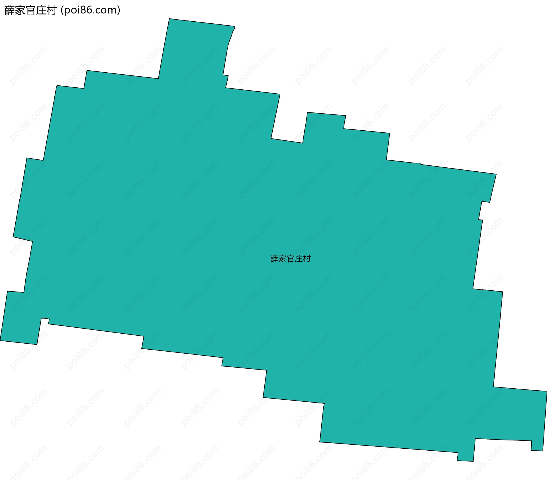 薛家官庄村边界地图