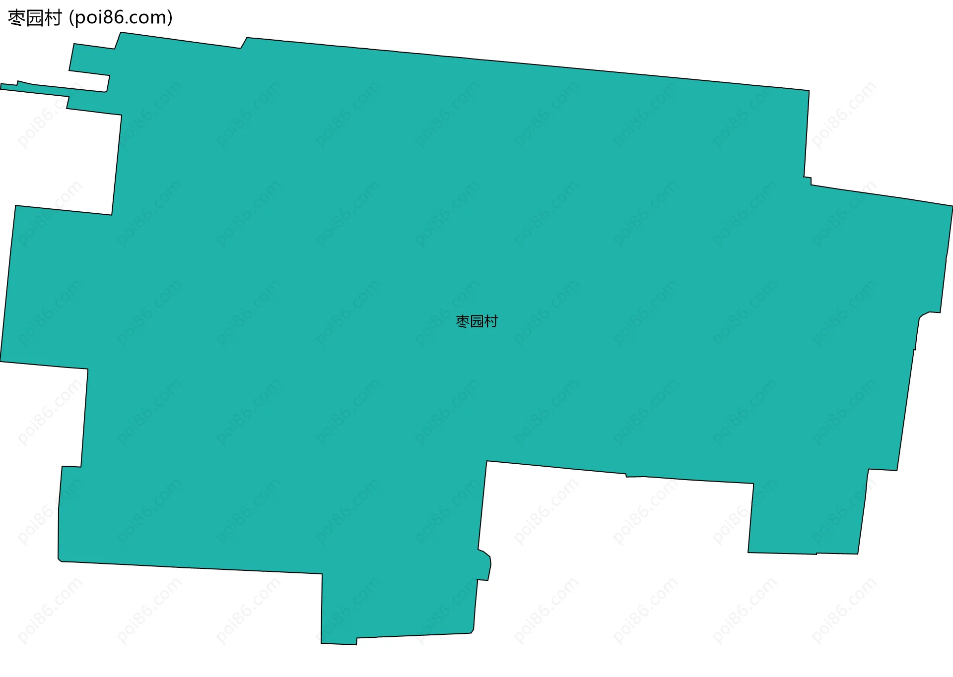枣园村边界地图