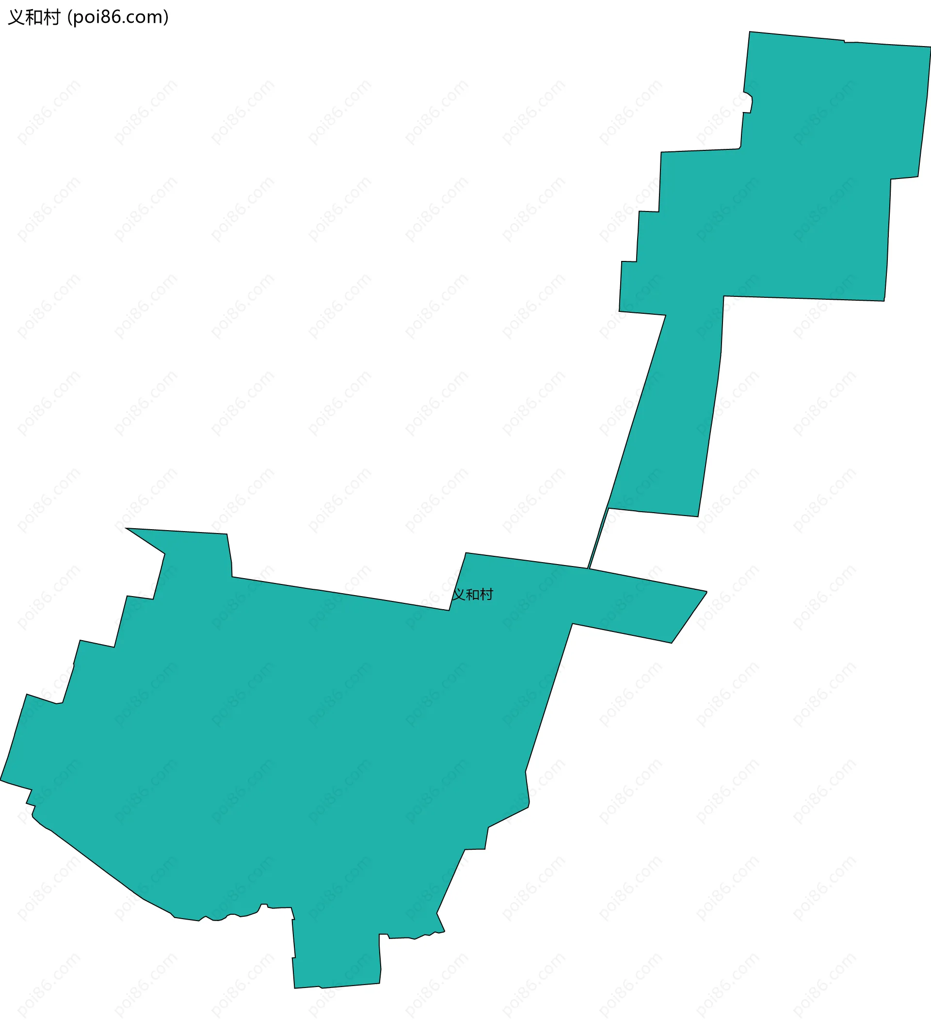 义和村边界地图
