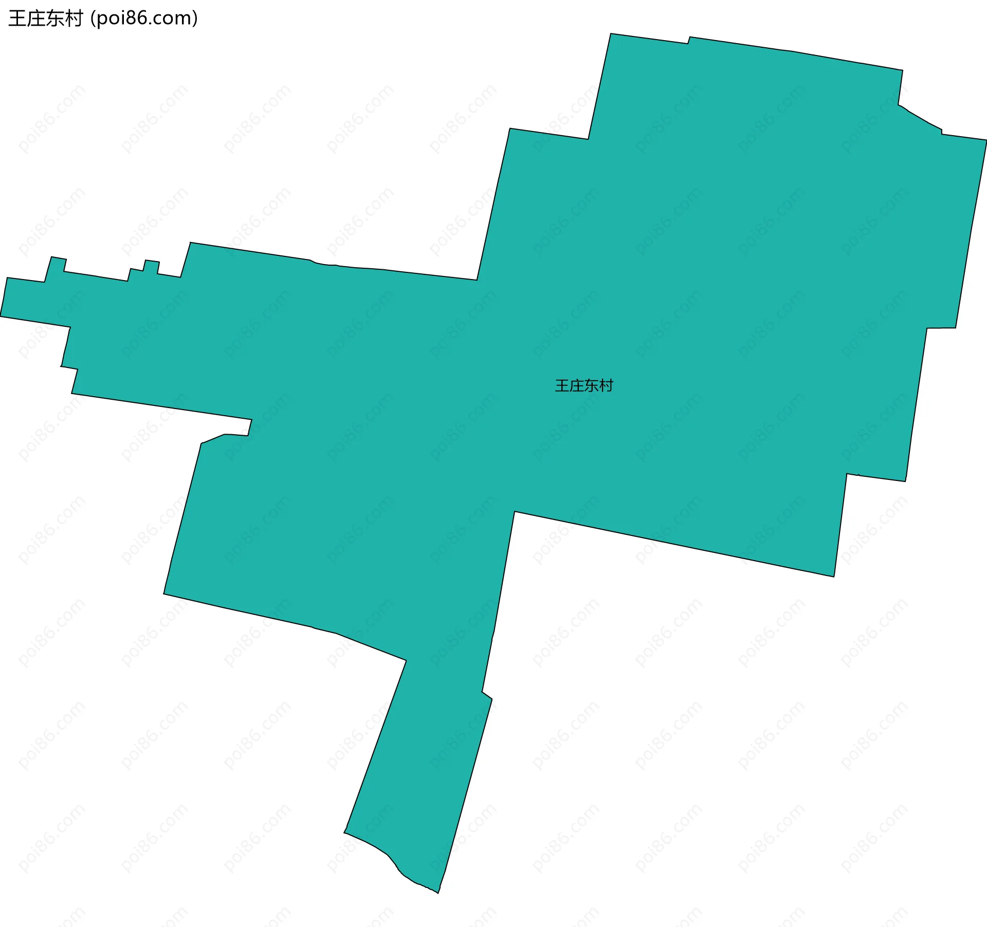 王庄东村边界地图